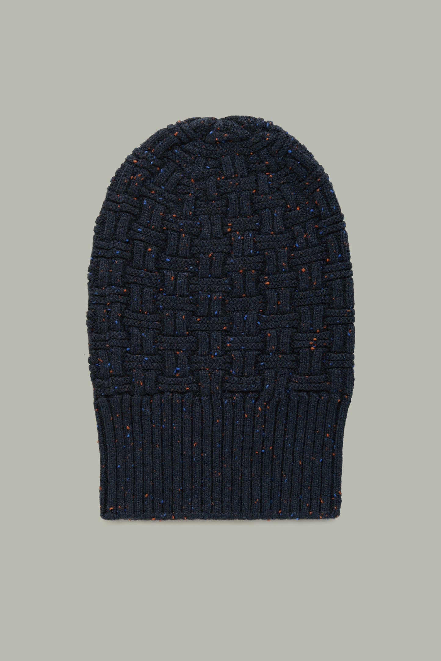 Basketweave Cashmere Navy Donegal