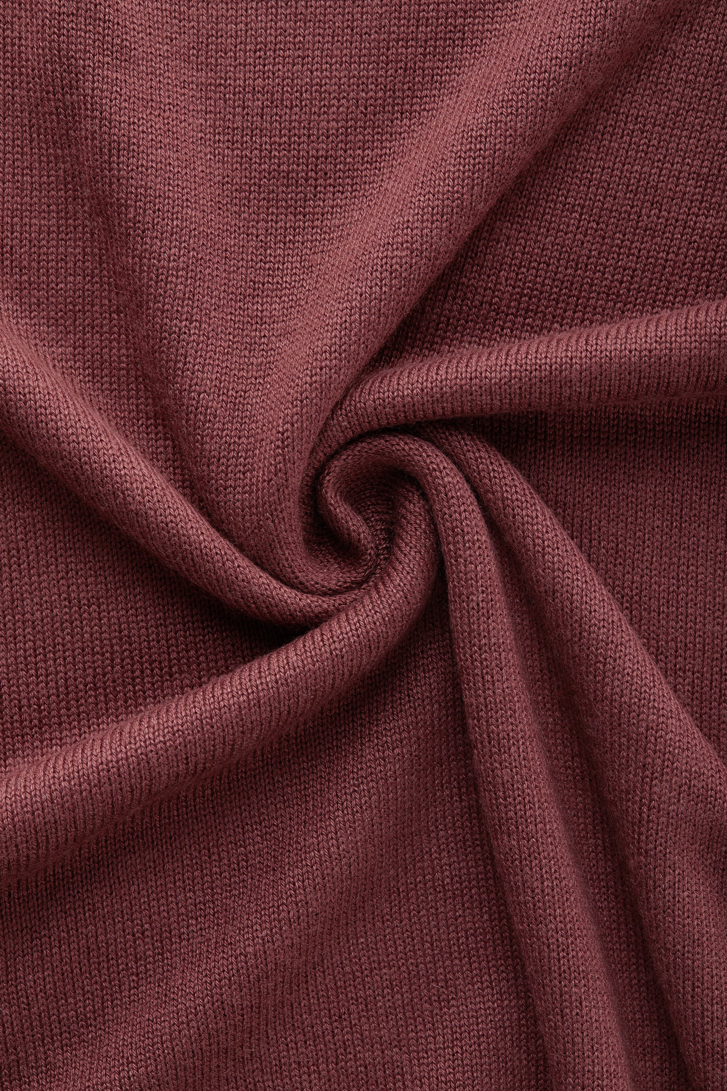 Long Sleeve Bamboo Cashmere Blend Knitted Polo Plum
