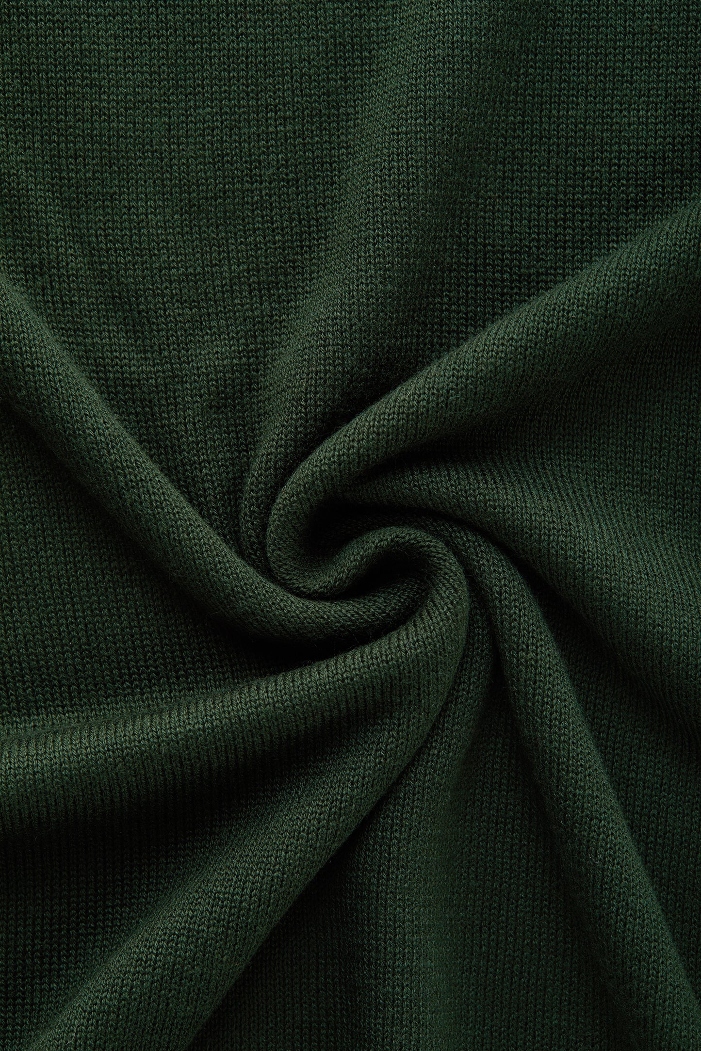 Long Sleeve Bamboo Cotton Cashmere Blend Knitted Polo Green