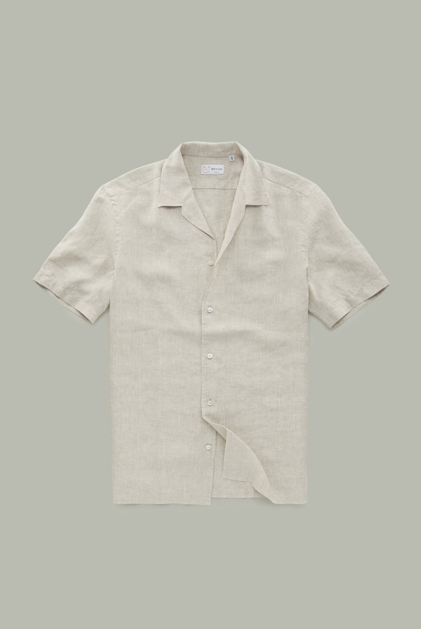 Linen Bowling Shirt Sand