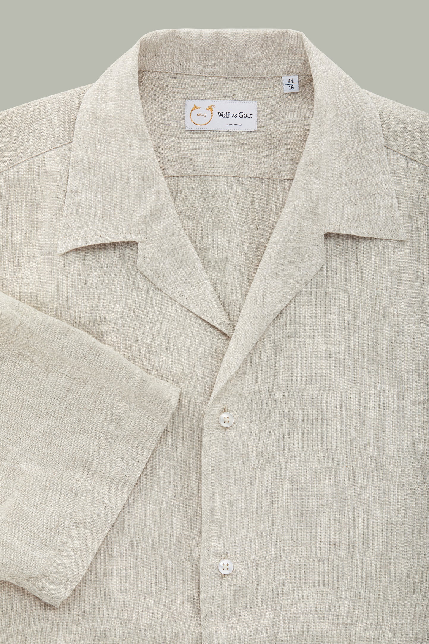 Linen Bowling Shirt Sand