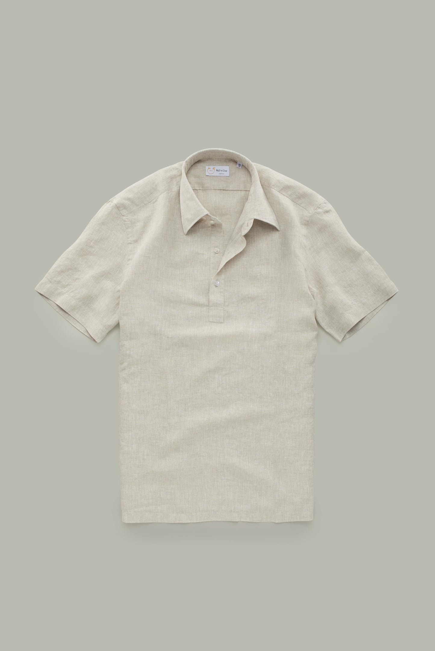 Linen Short Sleeve Pop-Over Sand