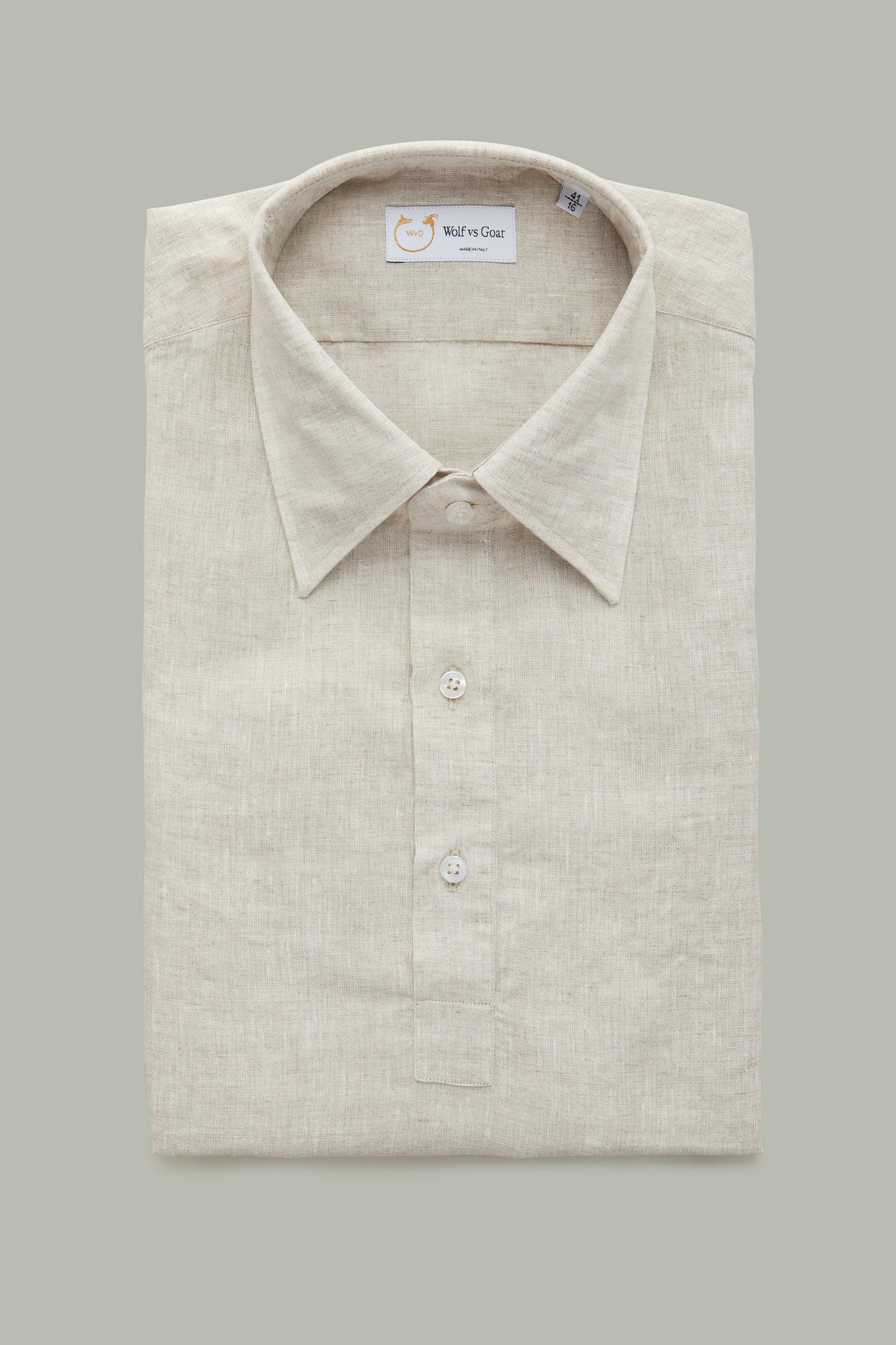 Linen Short Sleeve Pop-Over Sand