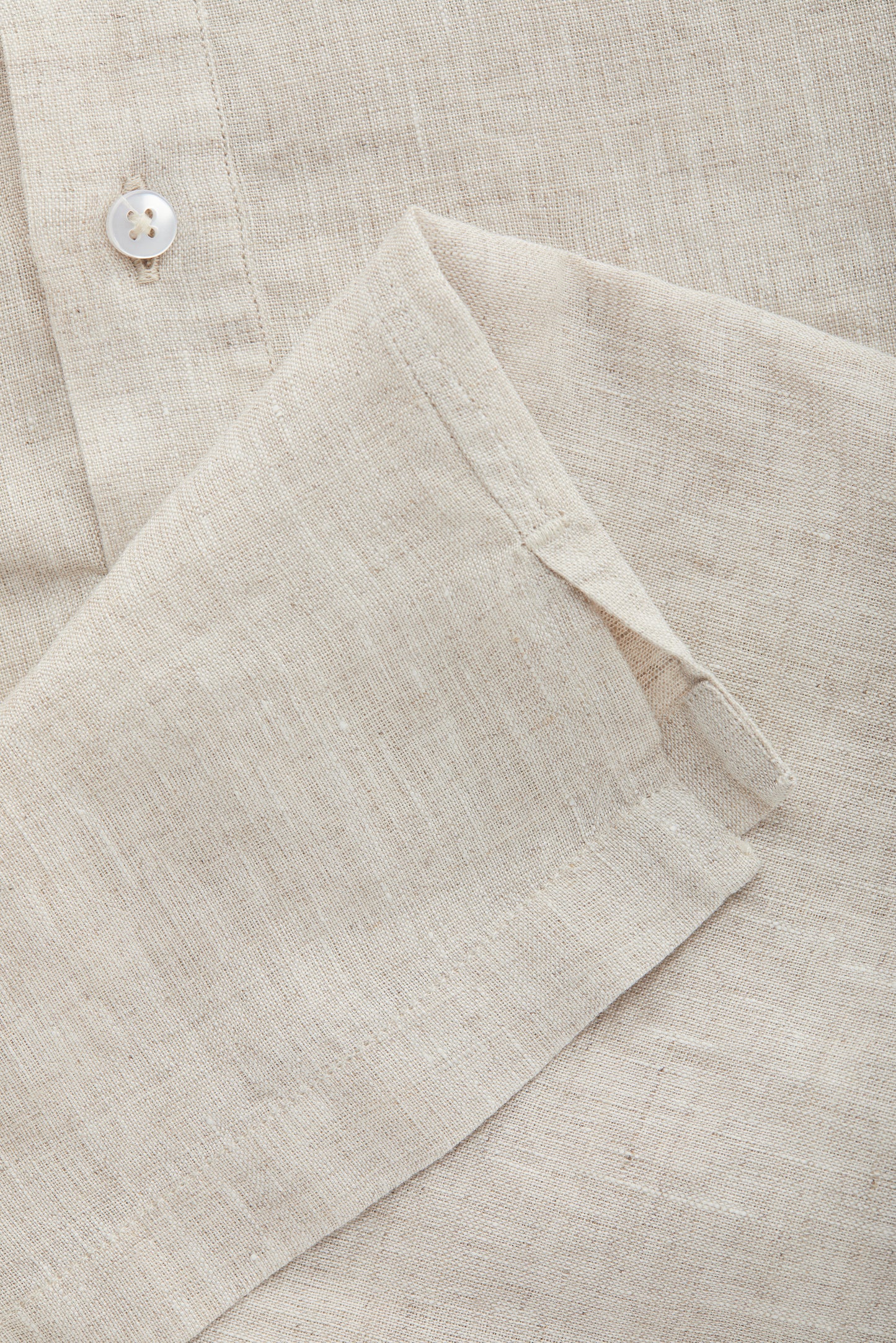 Linen Short Sleeve Pop-Over Sand