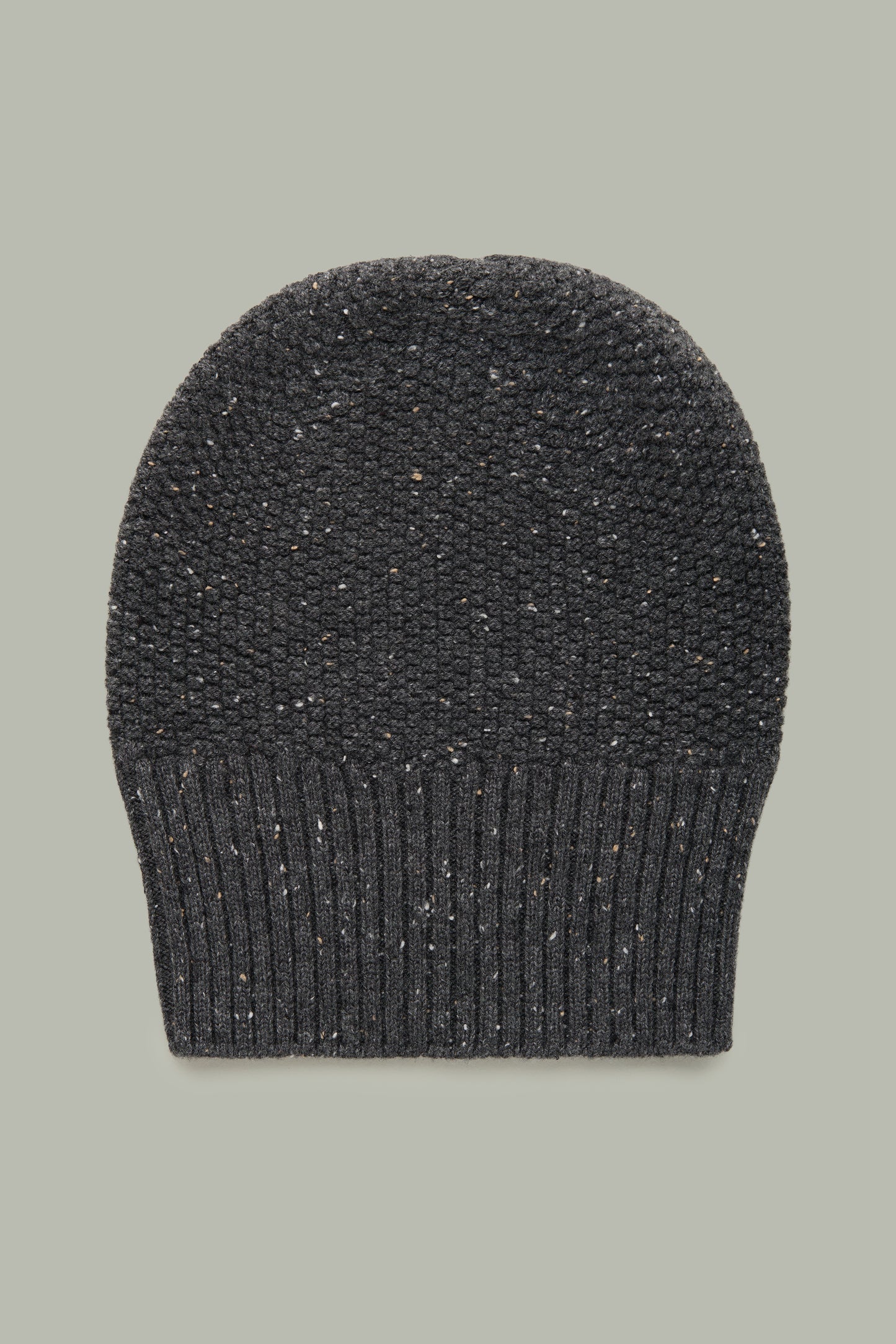 Popcorn Stitch Cashmere Marled Gray Donegal