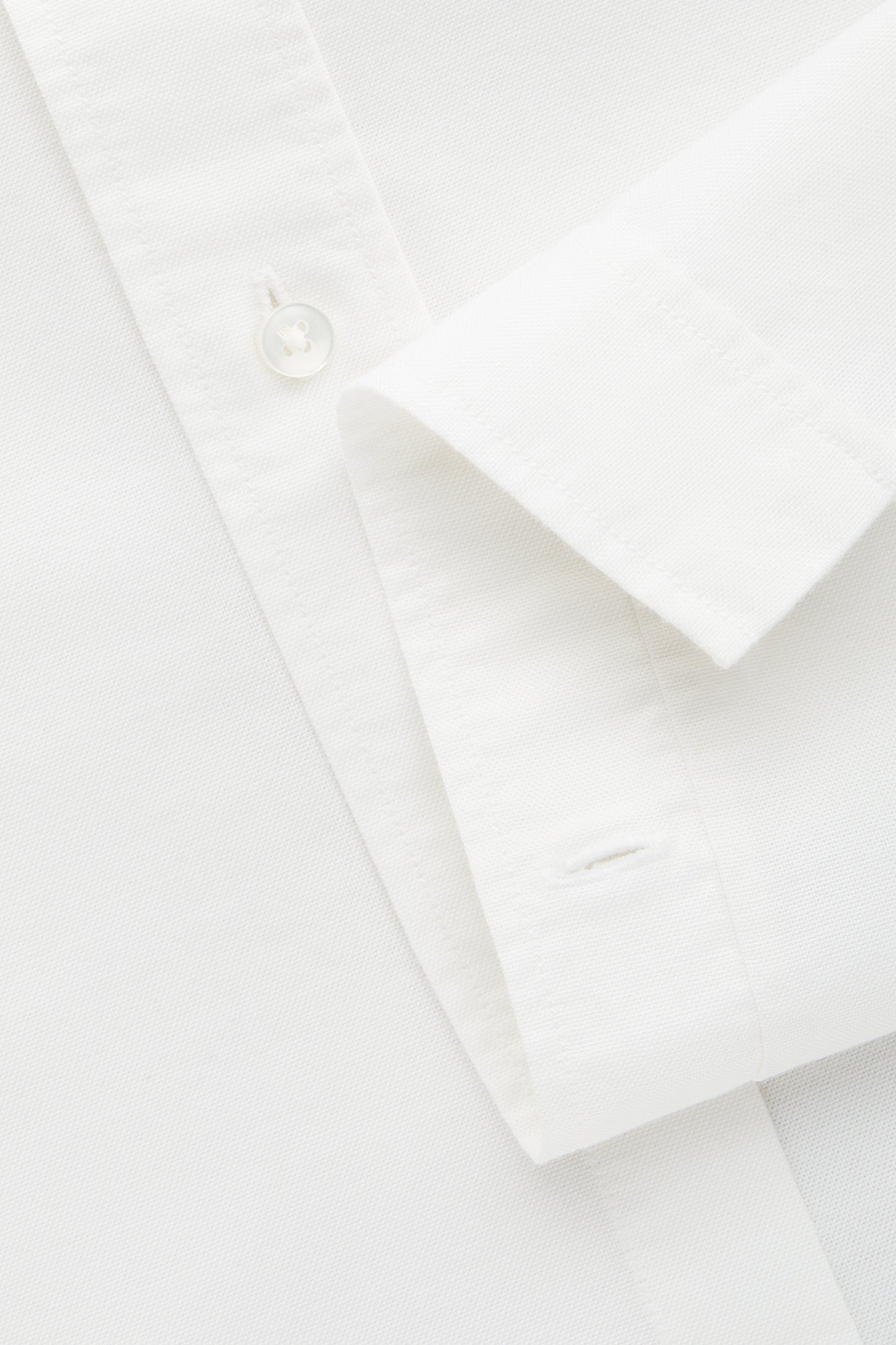 Garment Dyed Oxford White Onyx Short Sleeve Slim