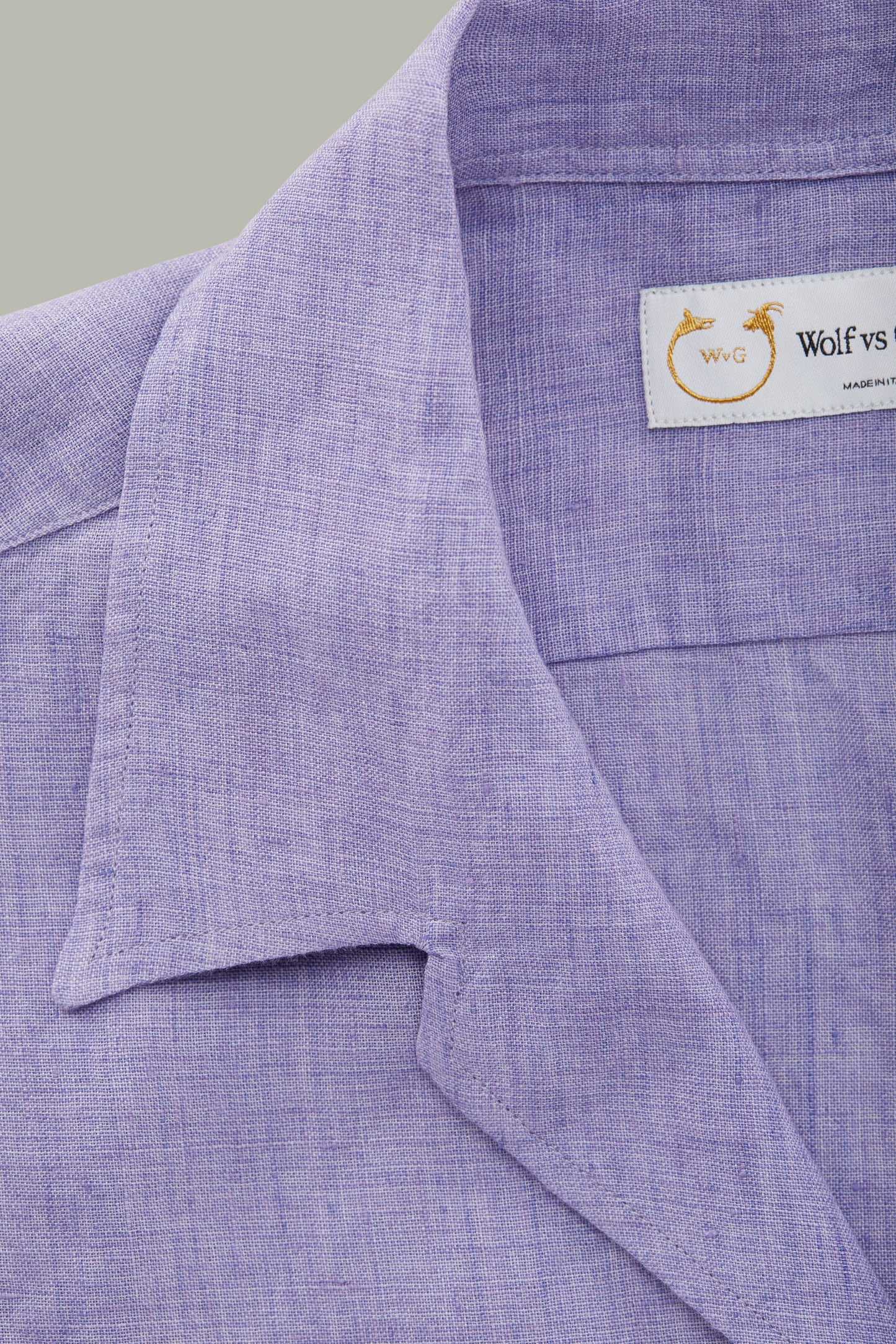 Linen Bowling Shirt Purple