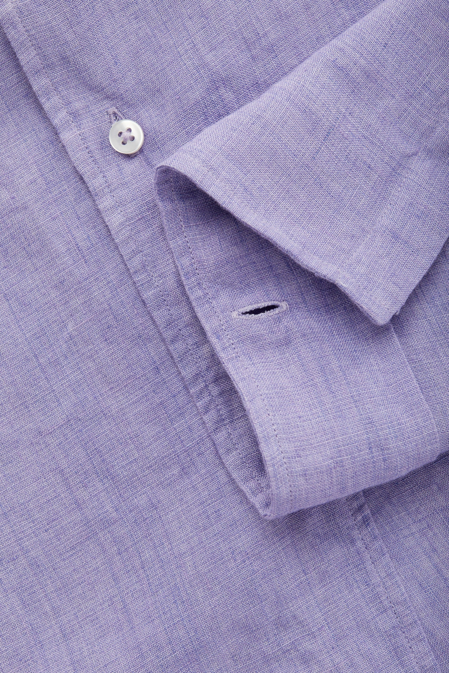 Linen Bowling Shirt Purple