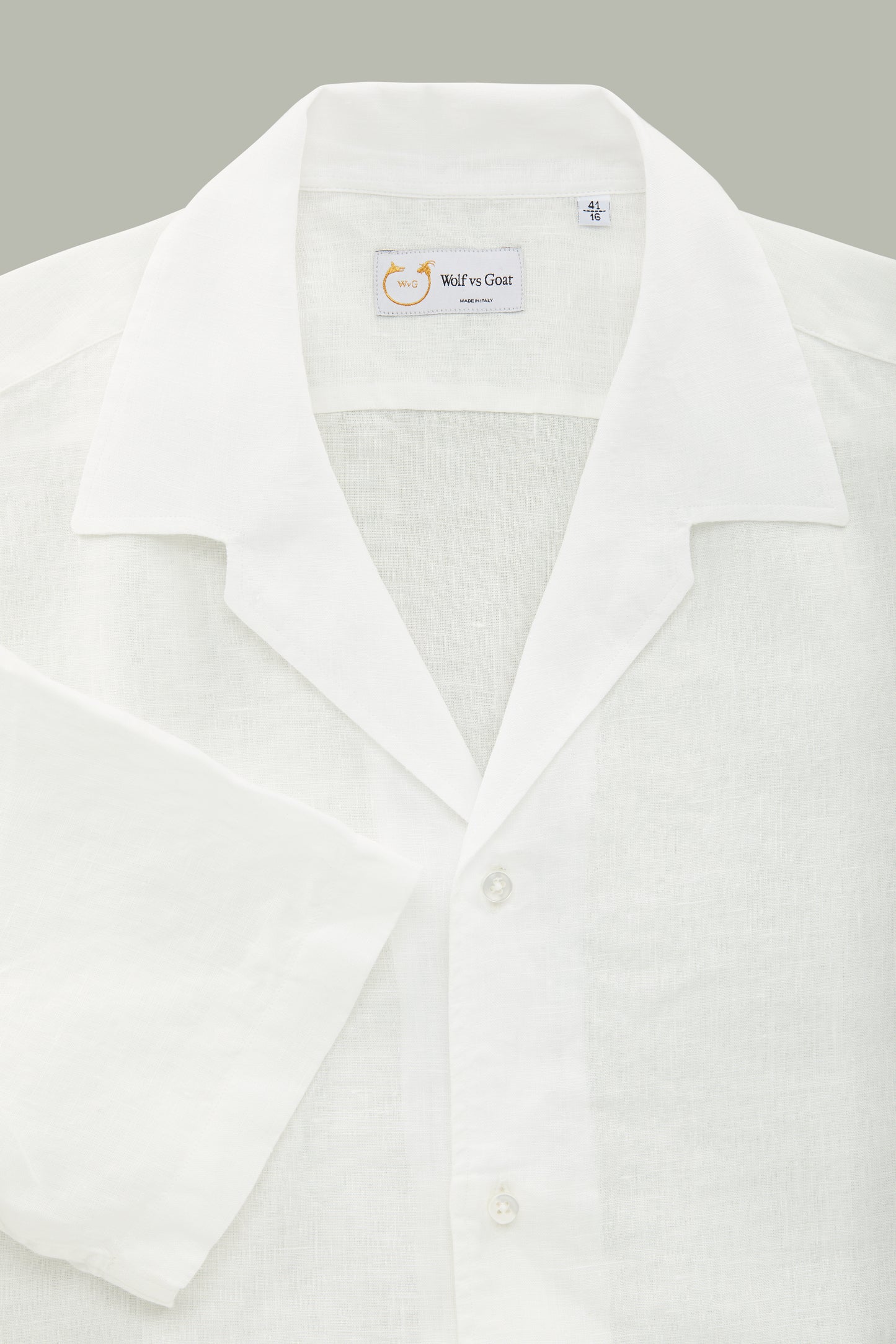 Linen Bowling Shirt White