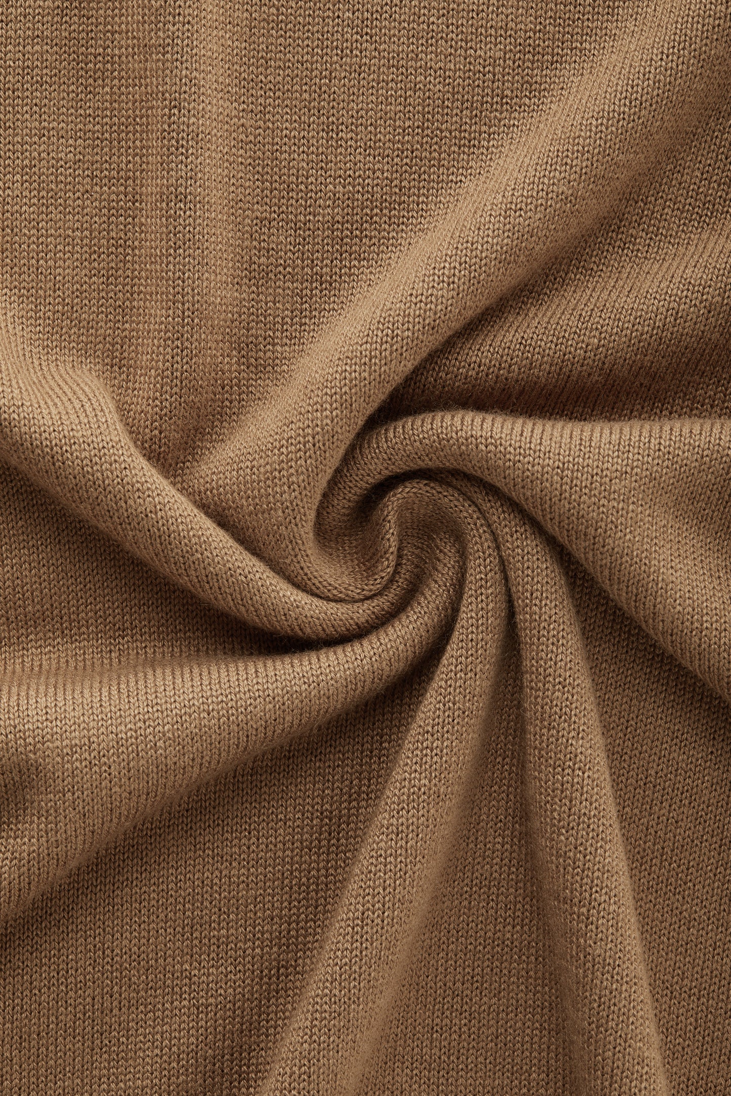 Long Sleeve Turtleneck Bamboo Cashmere Sweater Camel
