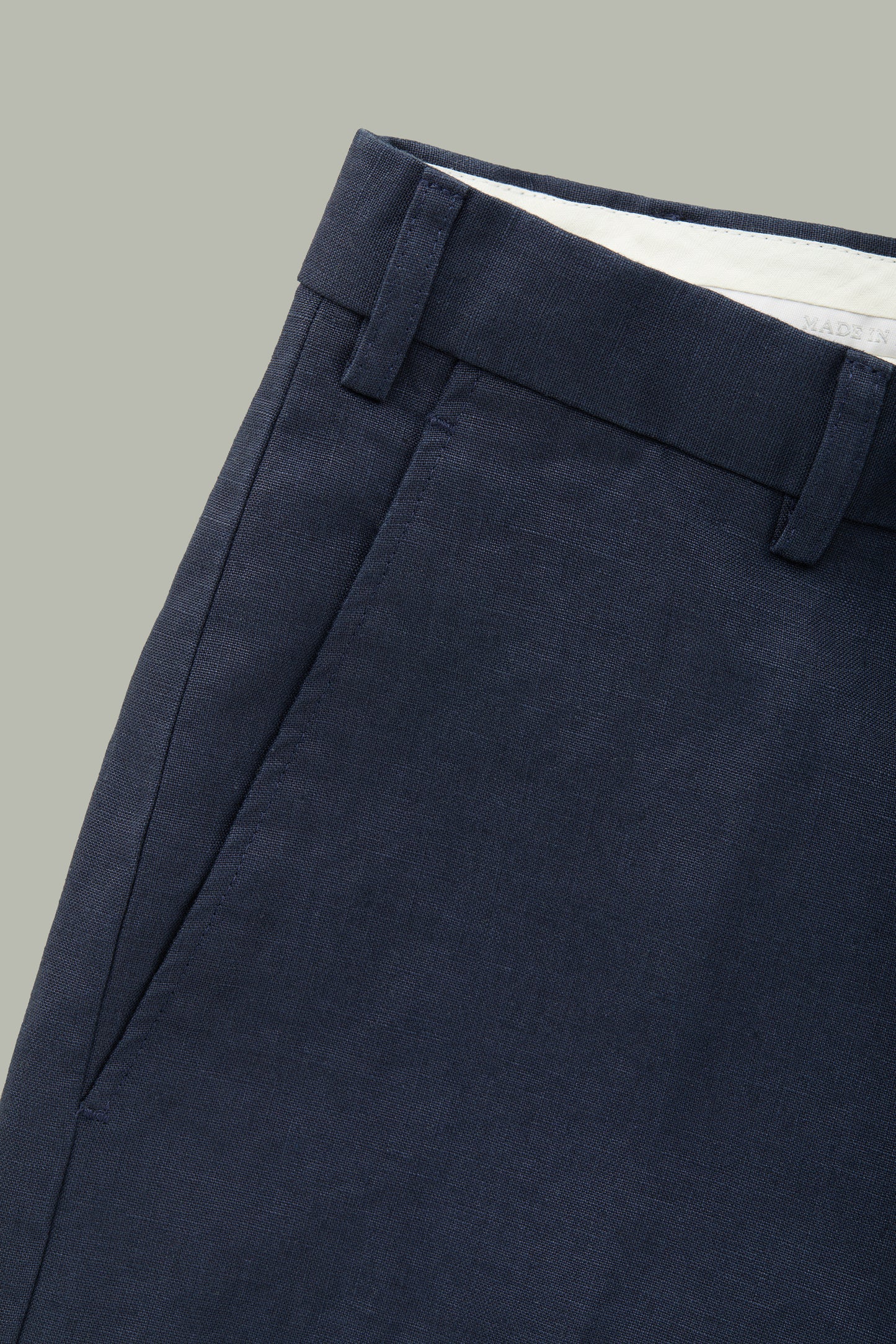 Franco Linen Trouser Navy