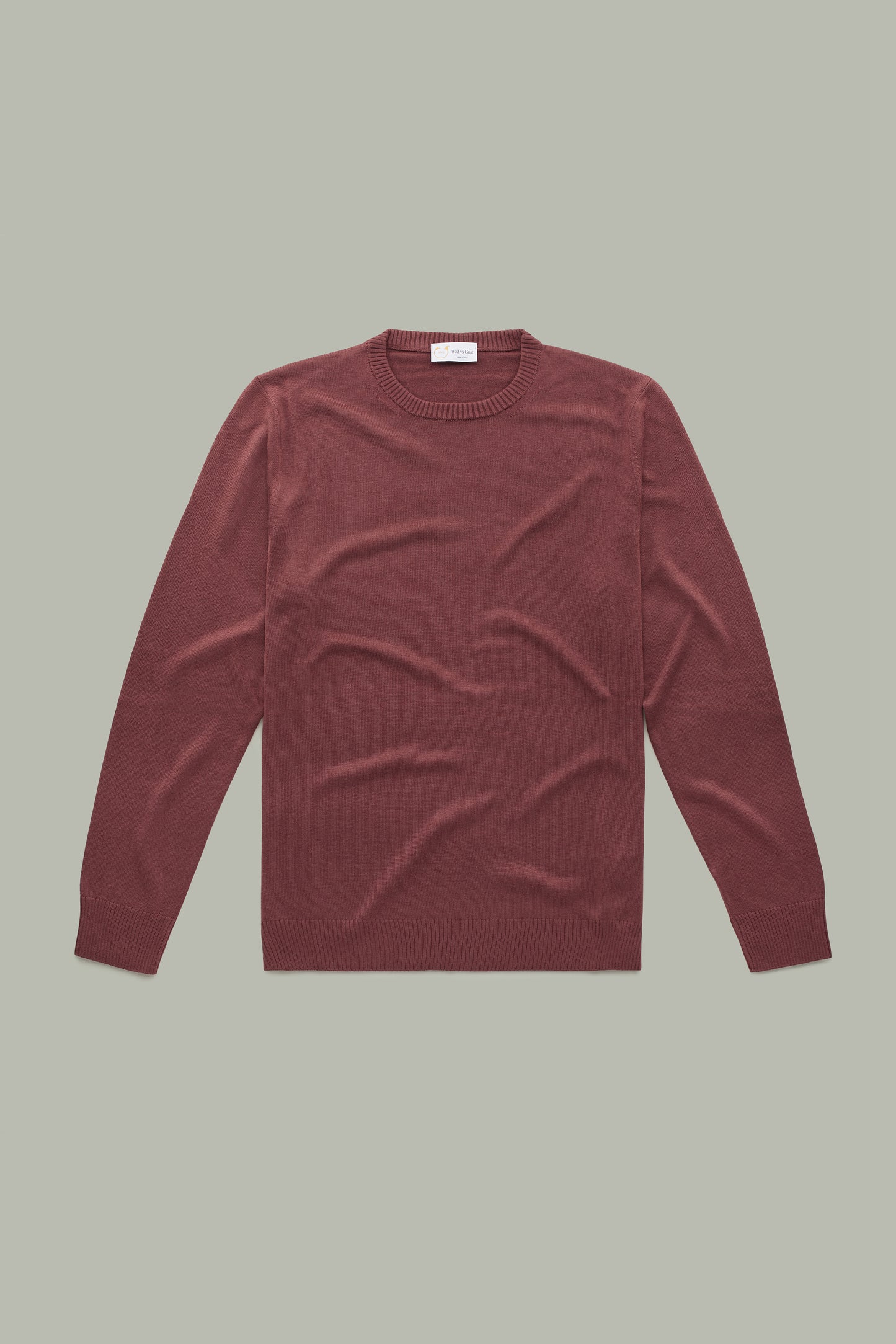 Long Sleeve Crew Neck Bamboo Cashmere Sweater Plum