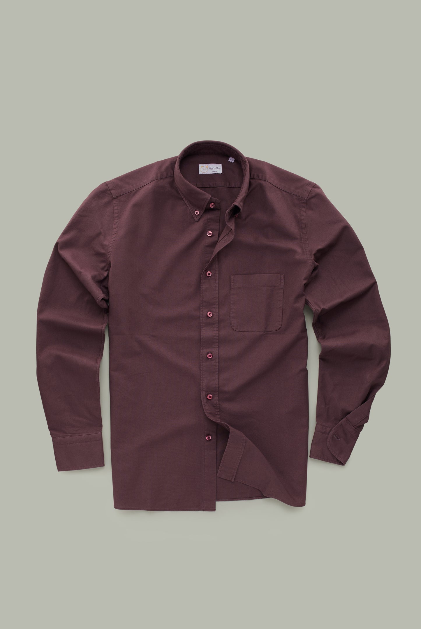 Garment Dyed Oxford Huckleberry Long Sleeve Slim Before-Dinner