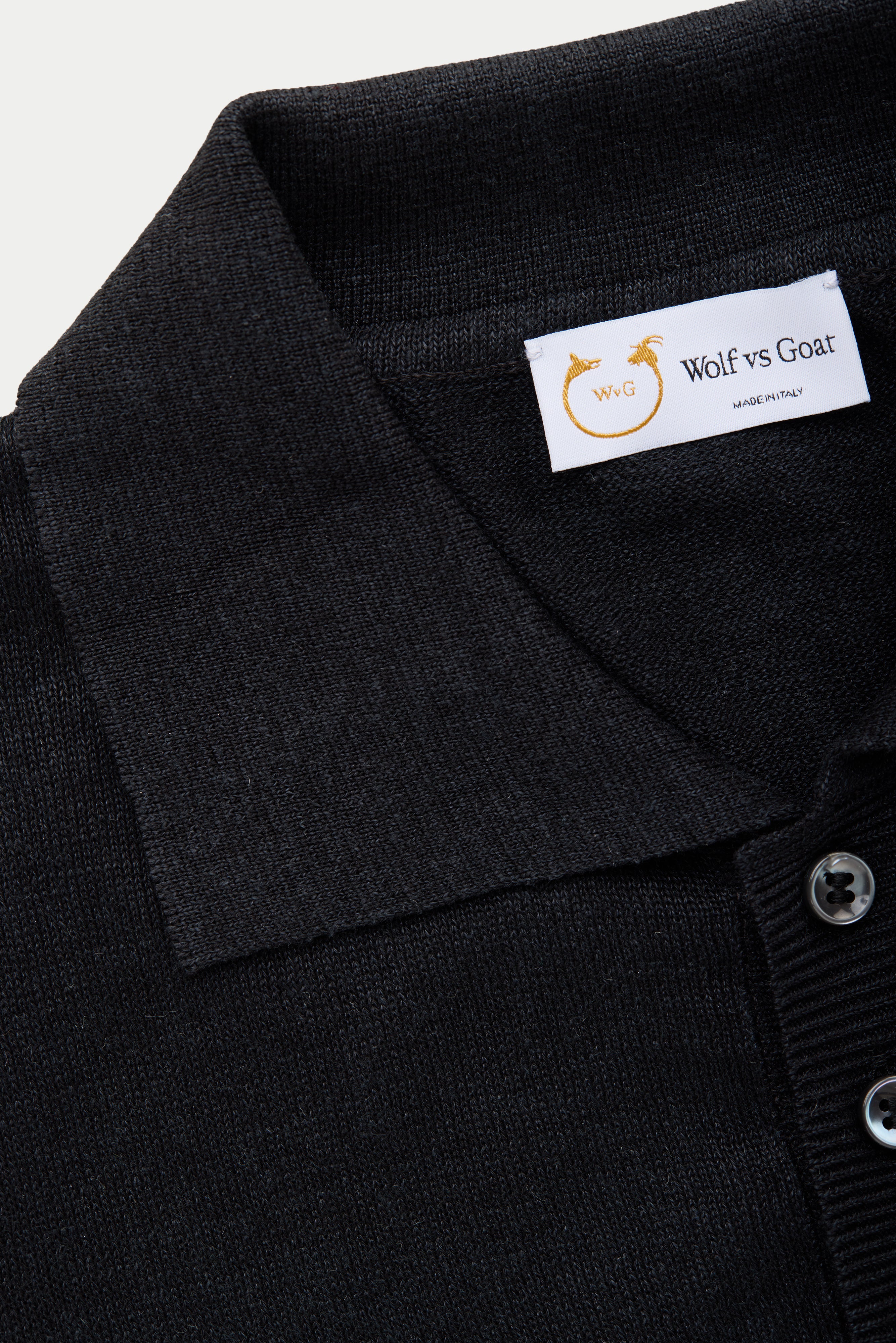 「ASCLO」Black Angora Polo Knit Free Size ASCLO」Black Angora Polo Knit Free Size