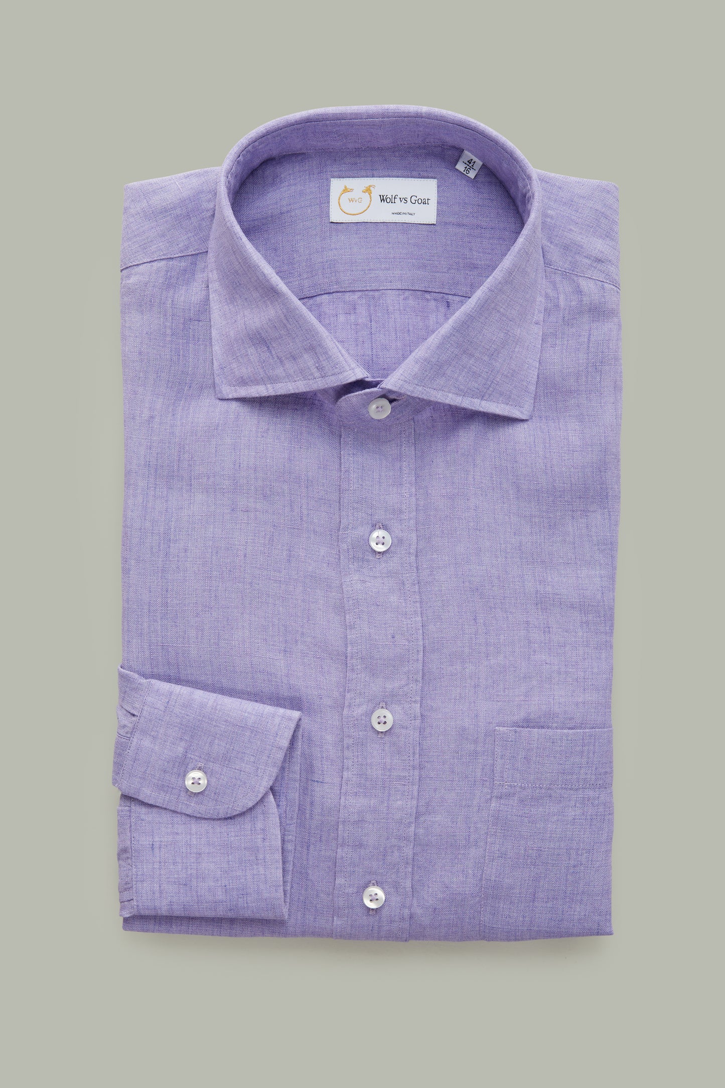 Linen Long Sleeve Regular Fit Purple