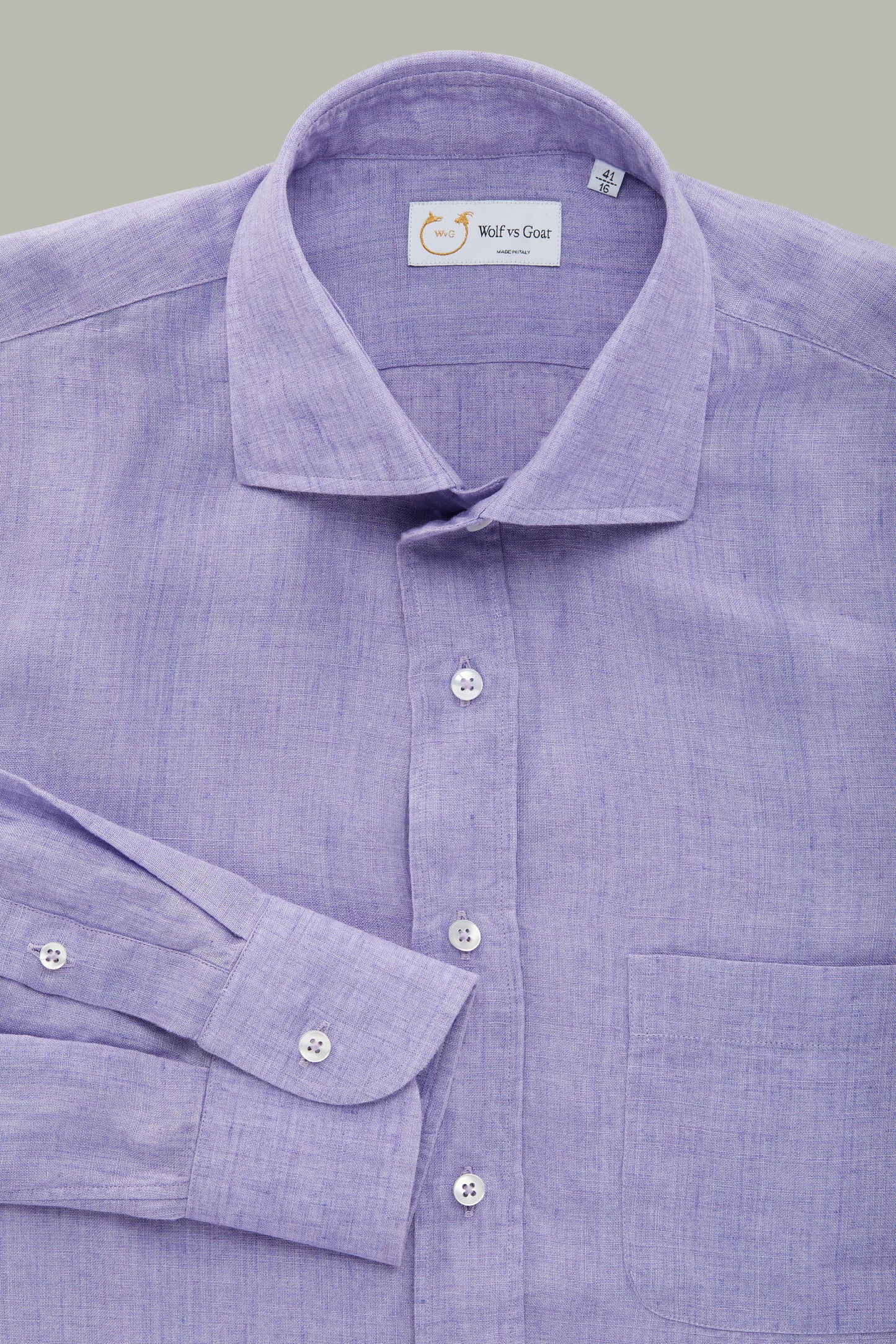 Linen Long Sleeve Regular Fit Purple