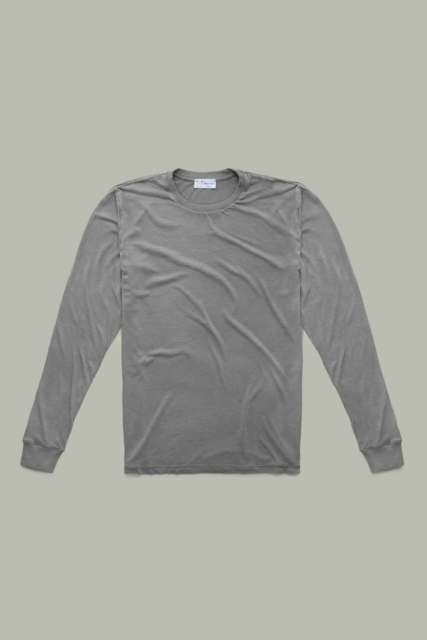 Bamboo Sorona Crew Neck Long Sleeve Nero Charcoal Gray