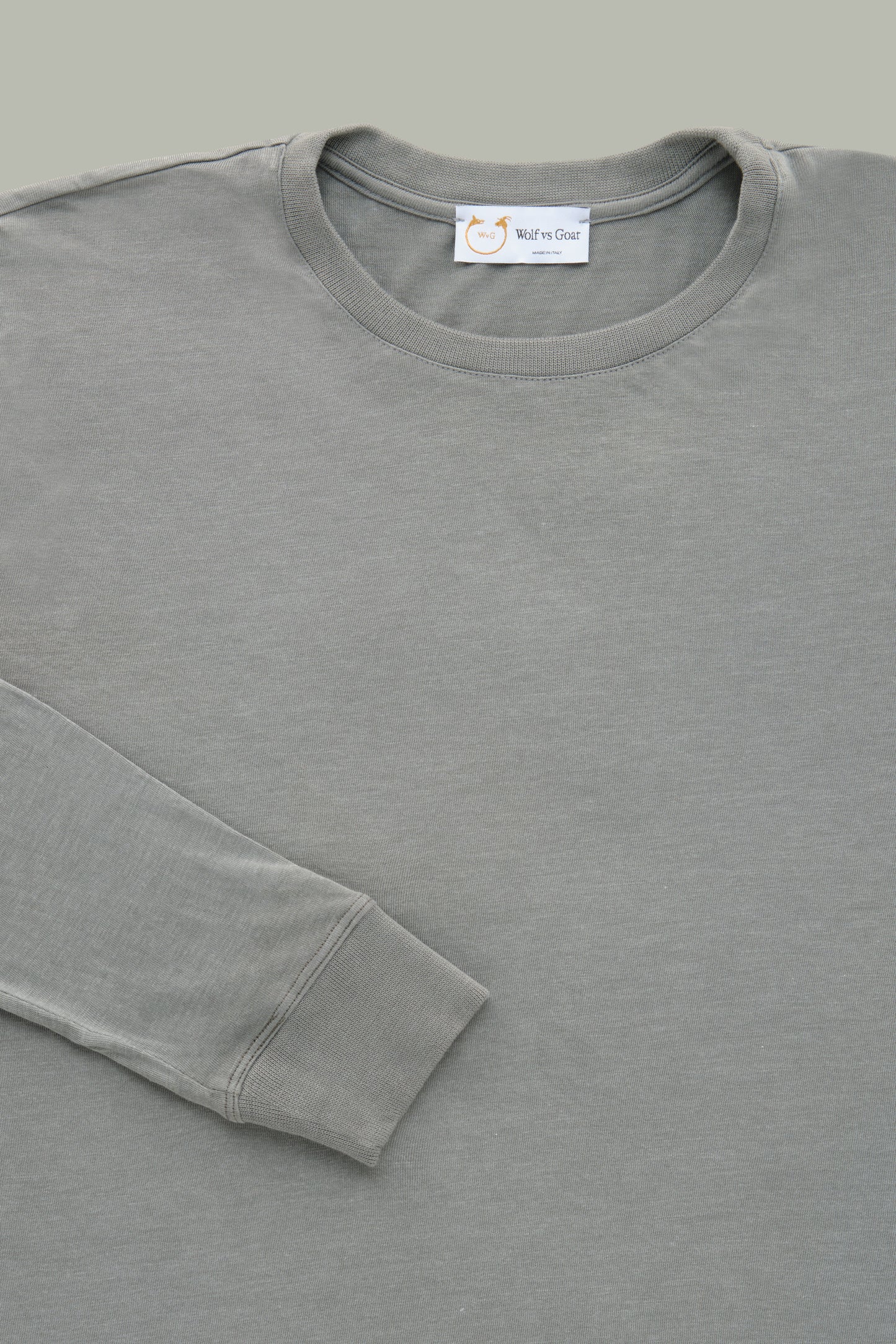 Bamboo Sorona Crew Neck Long Sleeve Nero Charcoal Gray