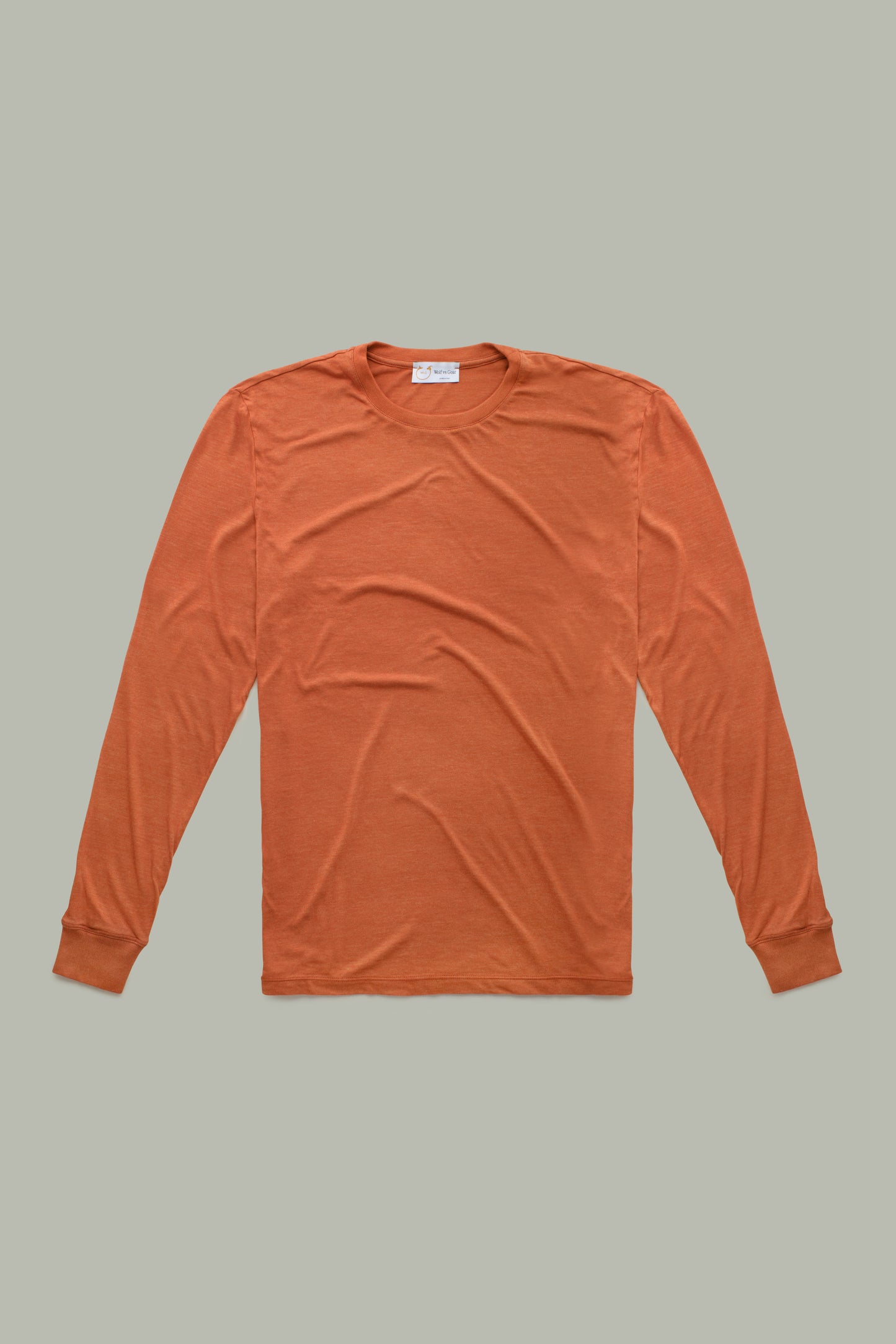 Bamboo Sorona Crew Neck Long Sleeve Potters Clay