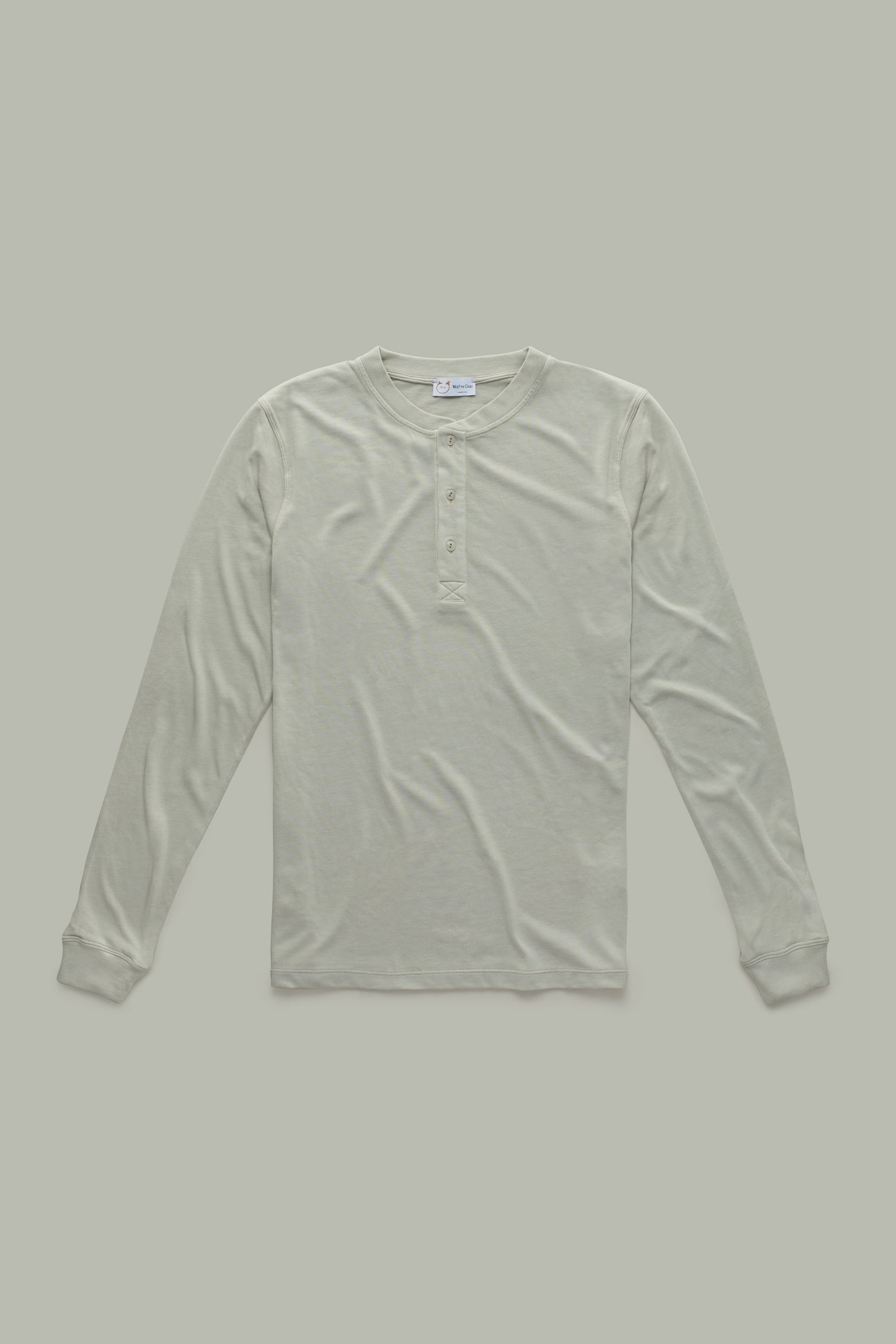 Vitellius Long Sleeve Bamboo Sorona Henley Pussy Willow