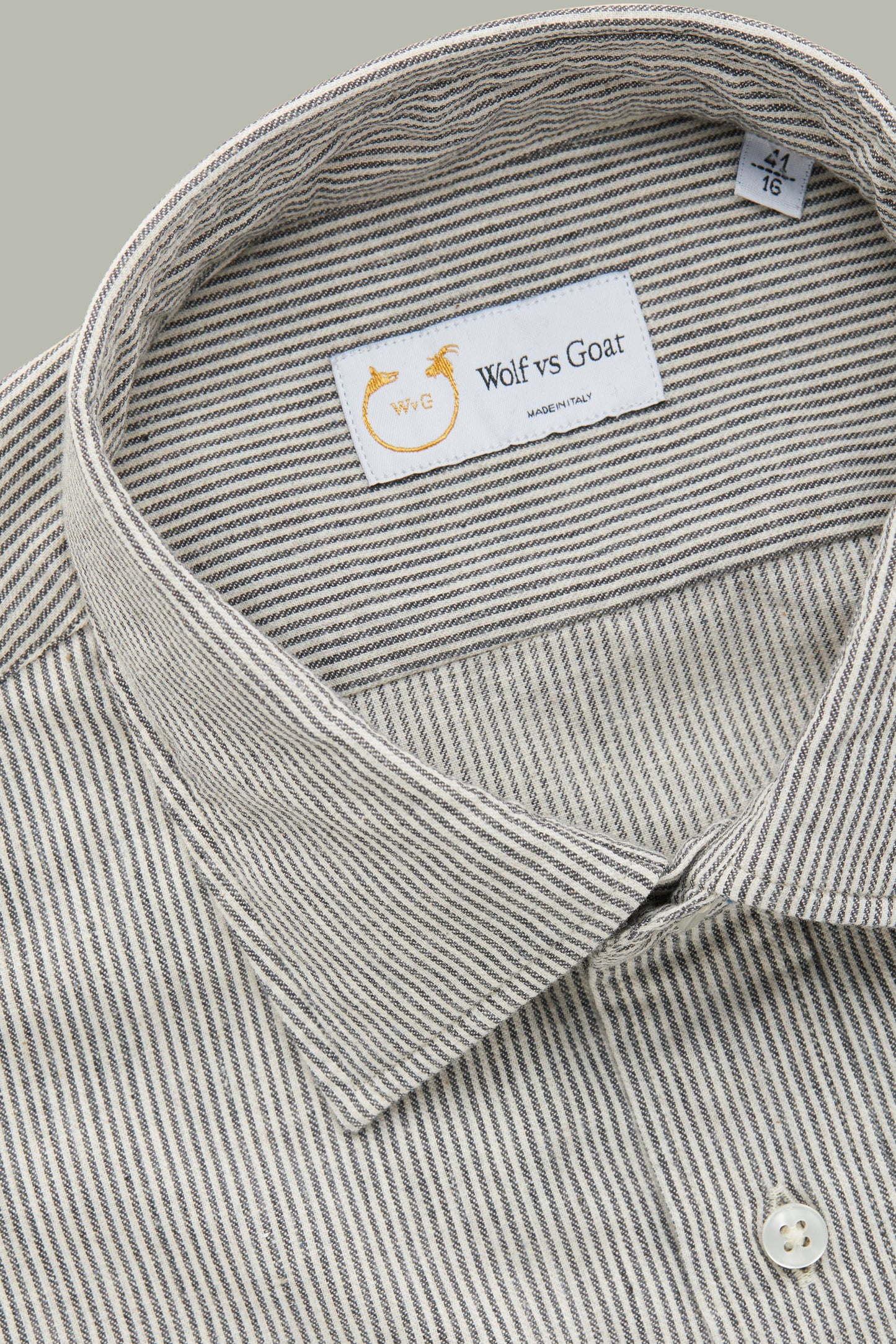 Hickory Striped Cotton Button Up Shirt Slim Fit