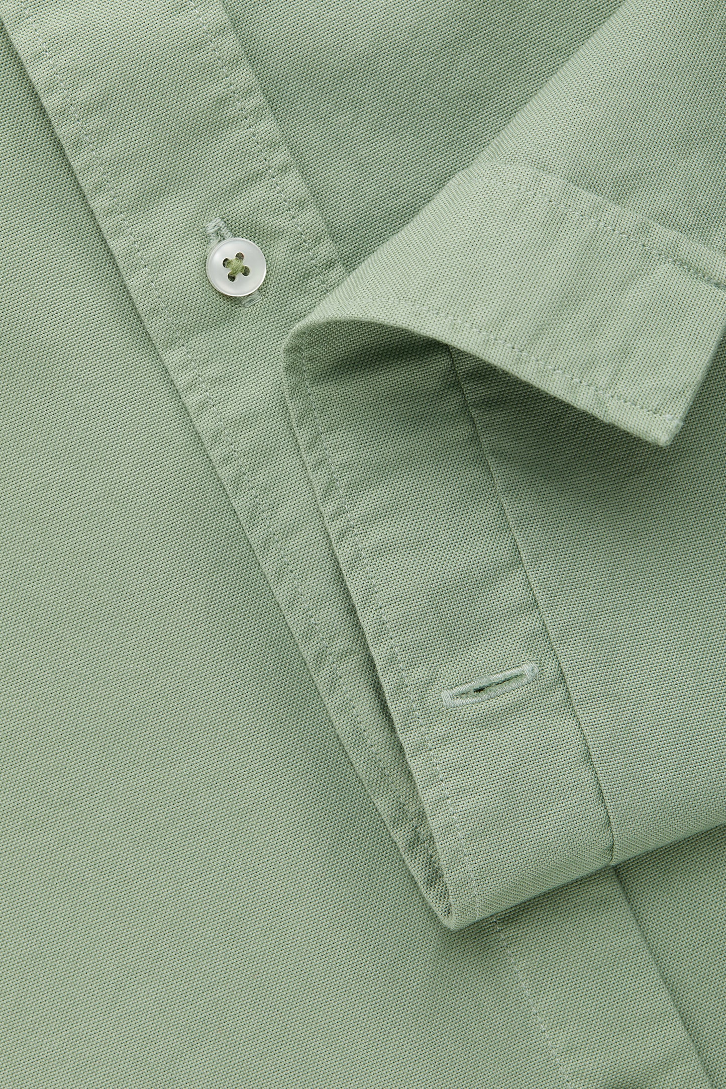 Garment Dyed Oxford Oil Green Long Sleeve Regular After-Dinner