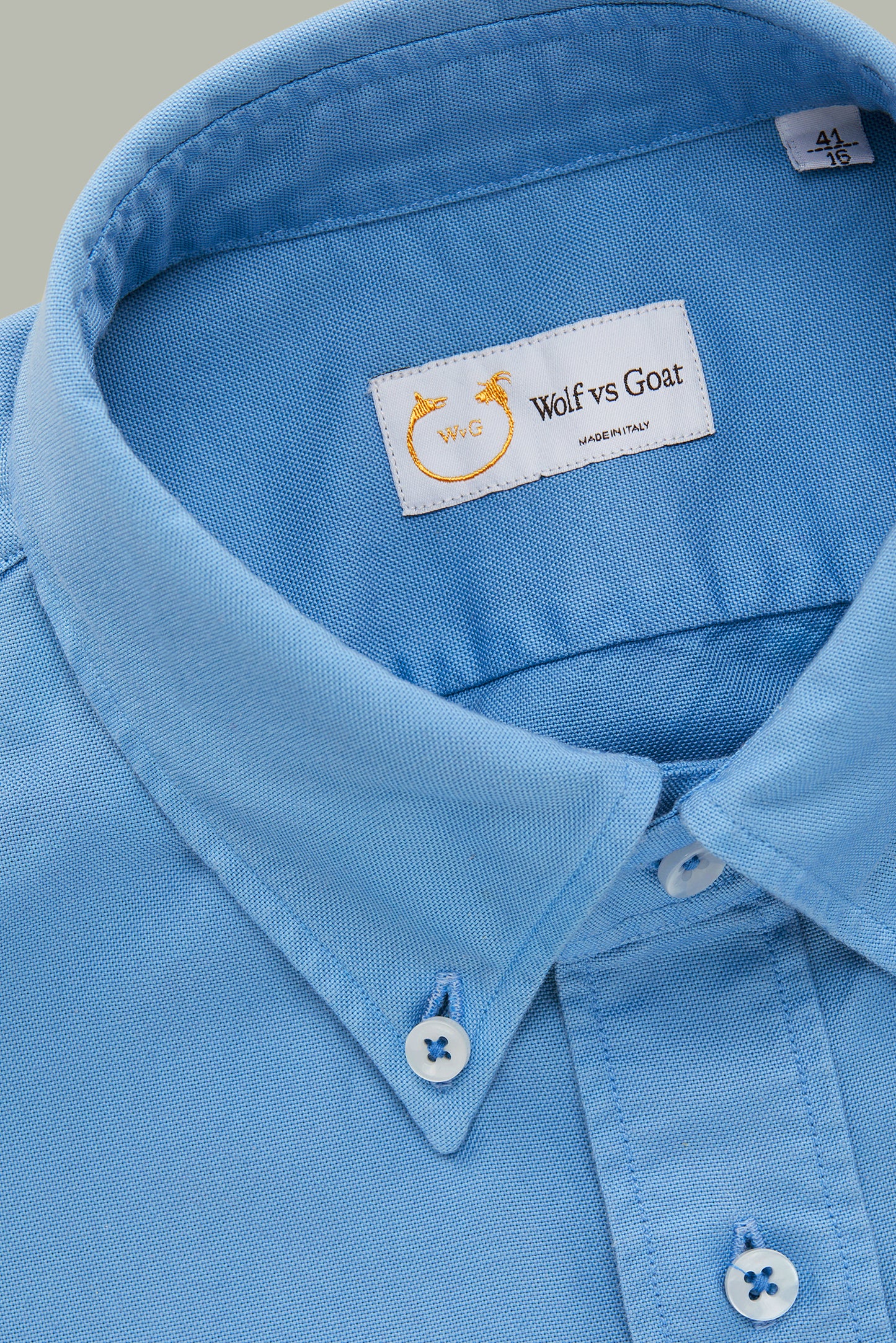 Garment Dyed Oxford Parisian Blue Short Sleeve Regular