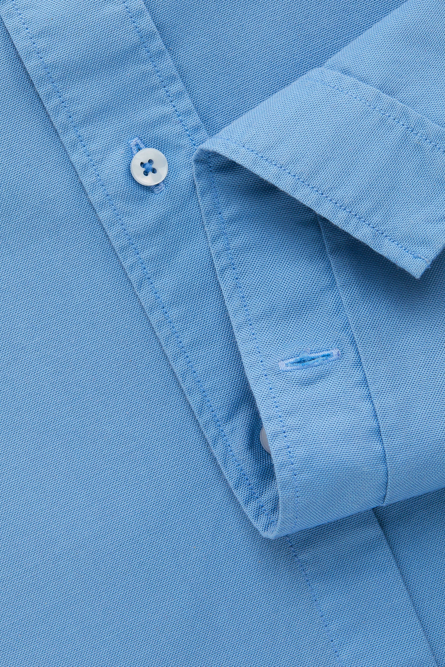 Garment Dyed Oxford Parisian Blue Short Sleeve Regular