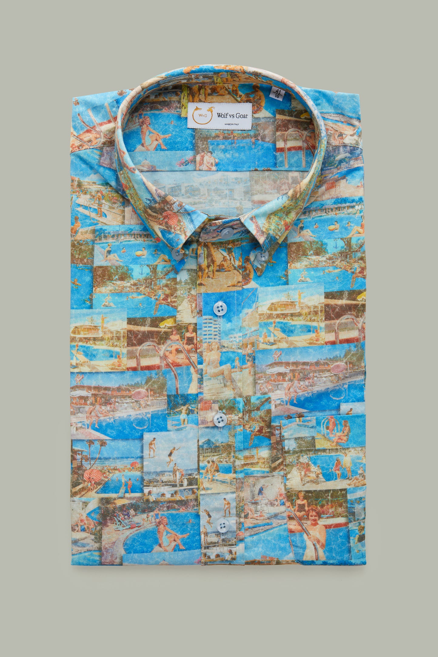 Short Sleeve Poplin Regular Fit People at the Pool