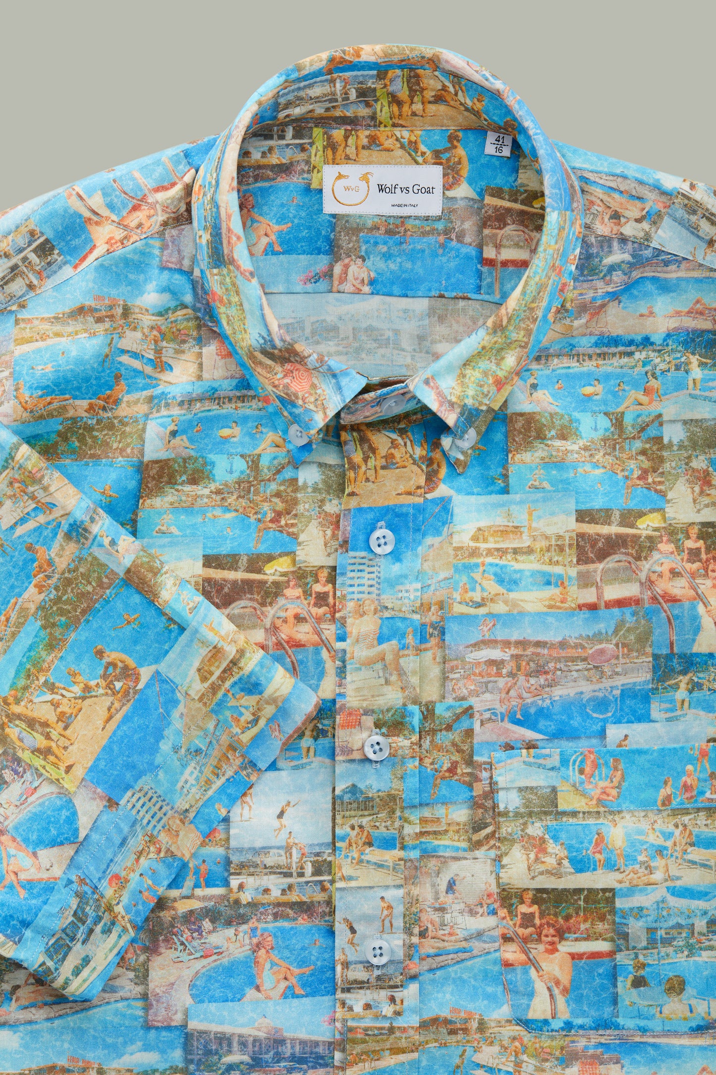 Short Sleeve Poplin Regular Fit People at the Pool