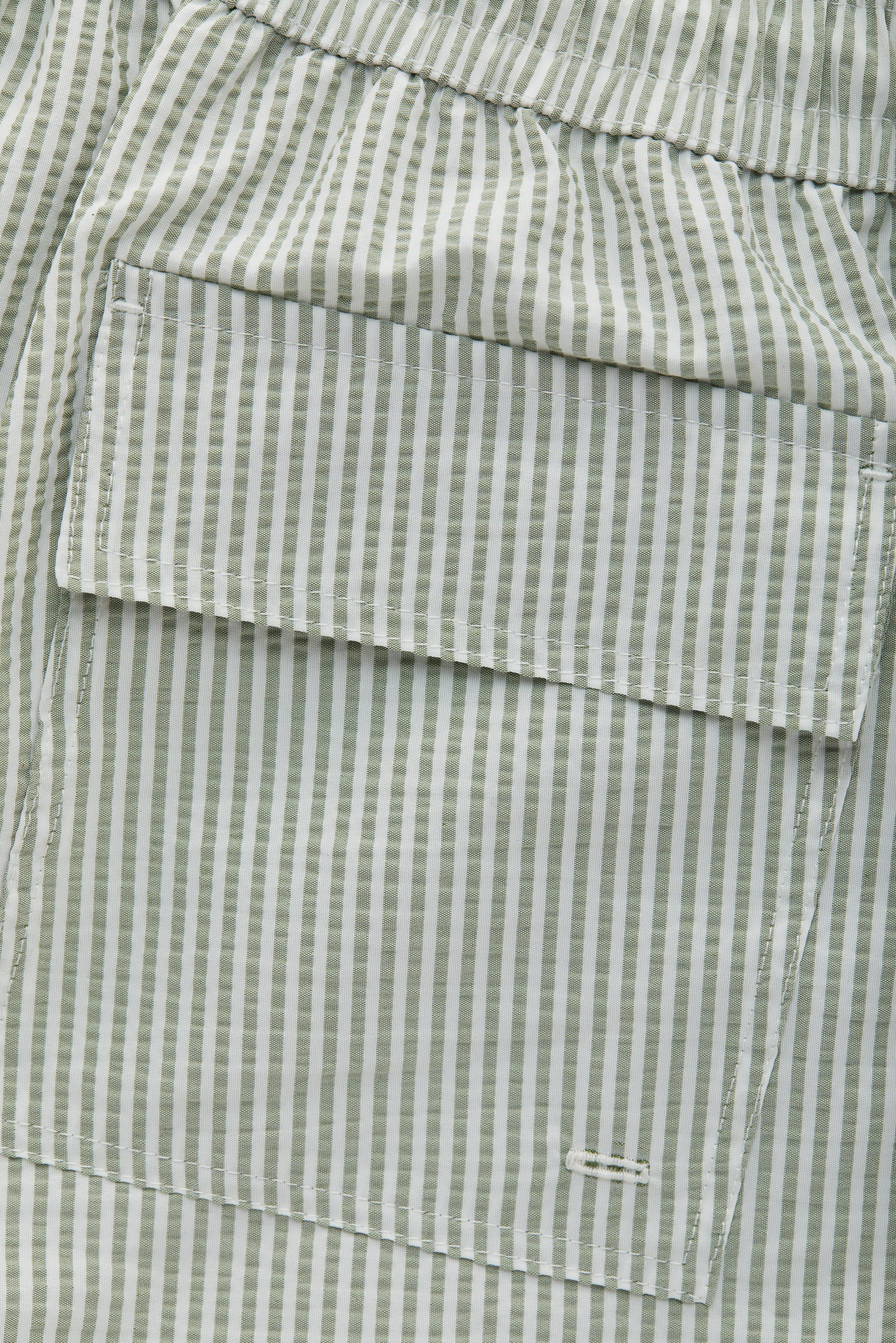 Olive Green Seersucker Bathing Suit