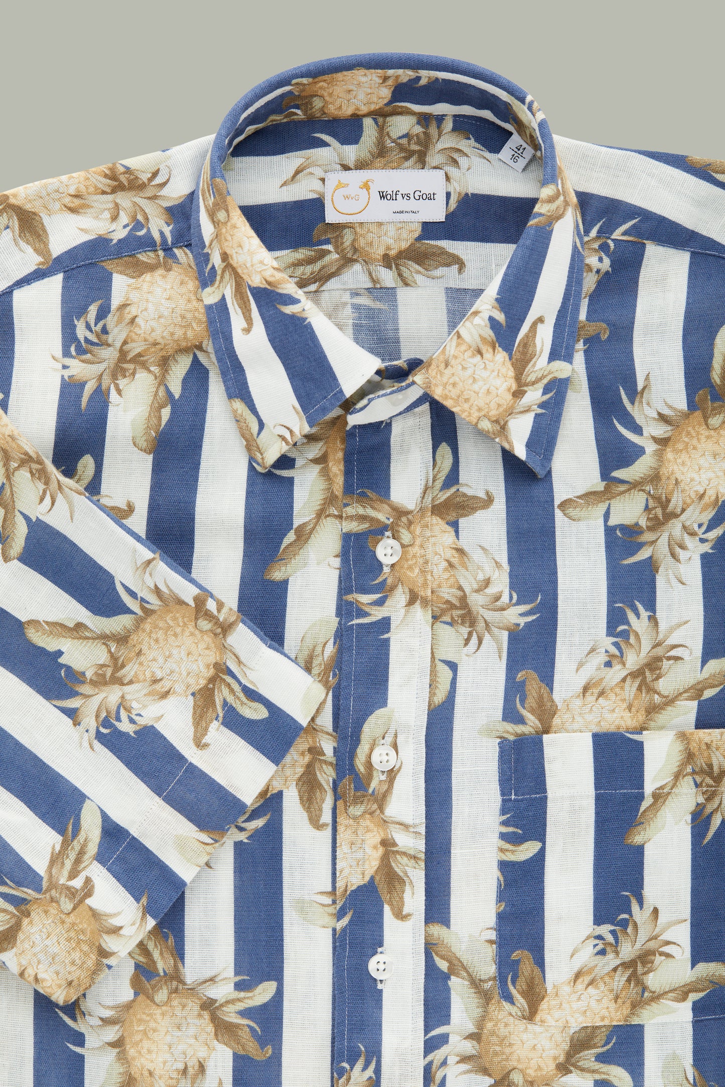 Striped Short Sleeve Regular with Pineapples