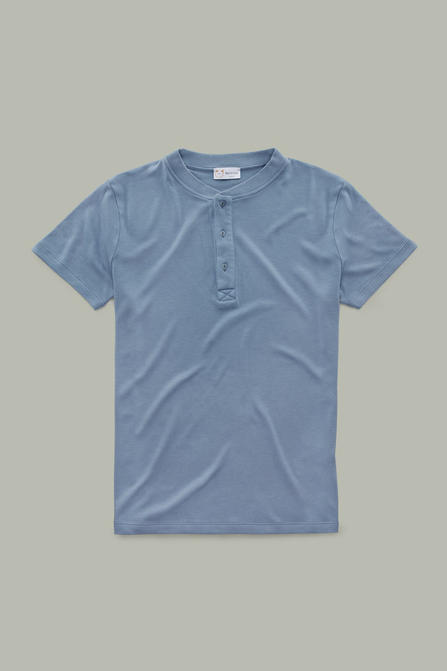 Henley Short Sleeve Interlock Blissful Blue