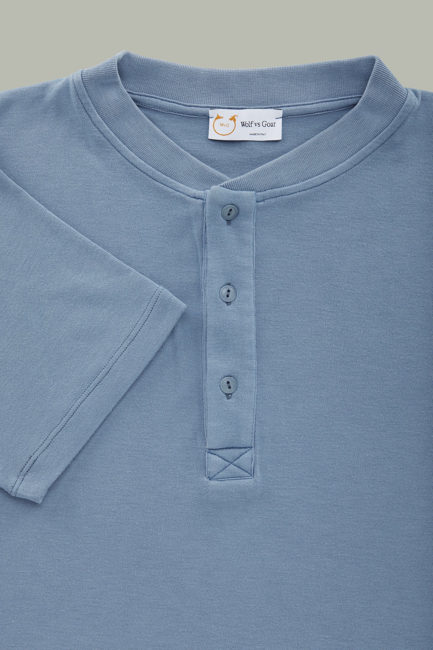 Henley Short Sleeve Interlock Blissful Blue