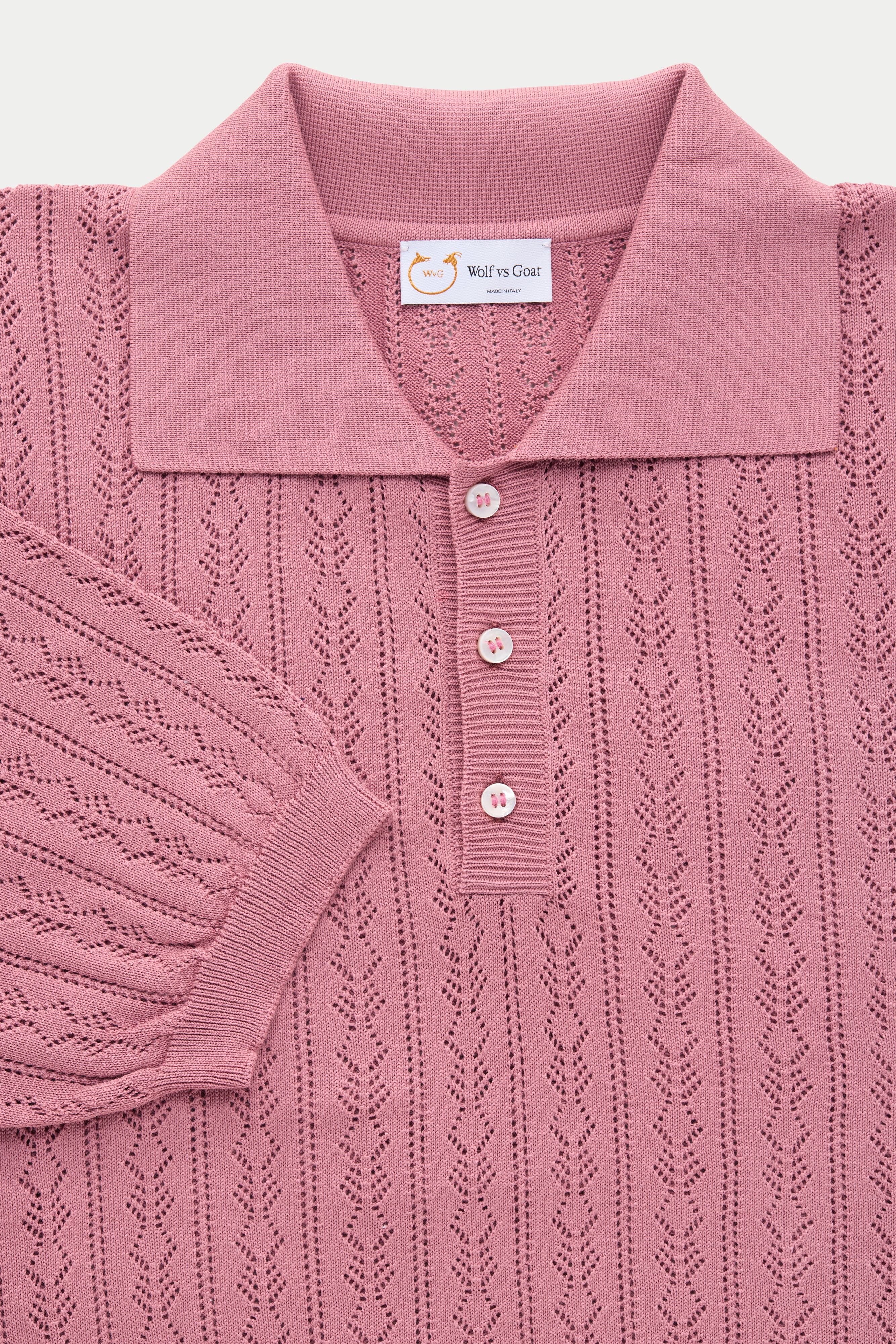 Short Sleeve Cotton Knitted Brera Polo Rosewood – Wolf vs Goat