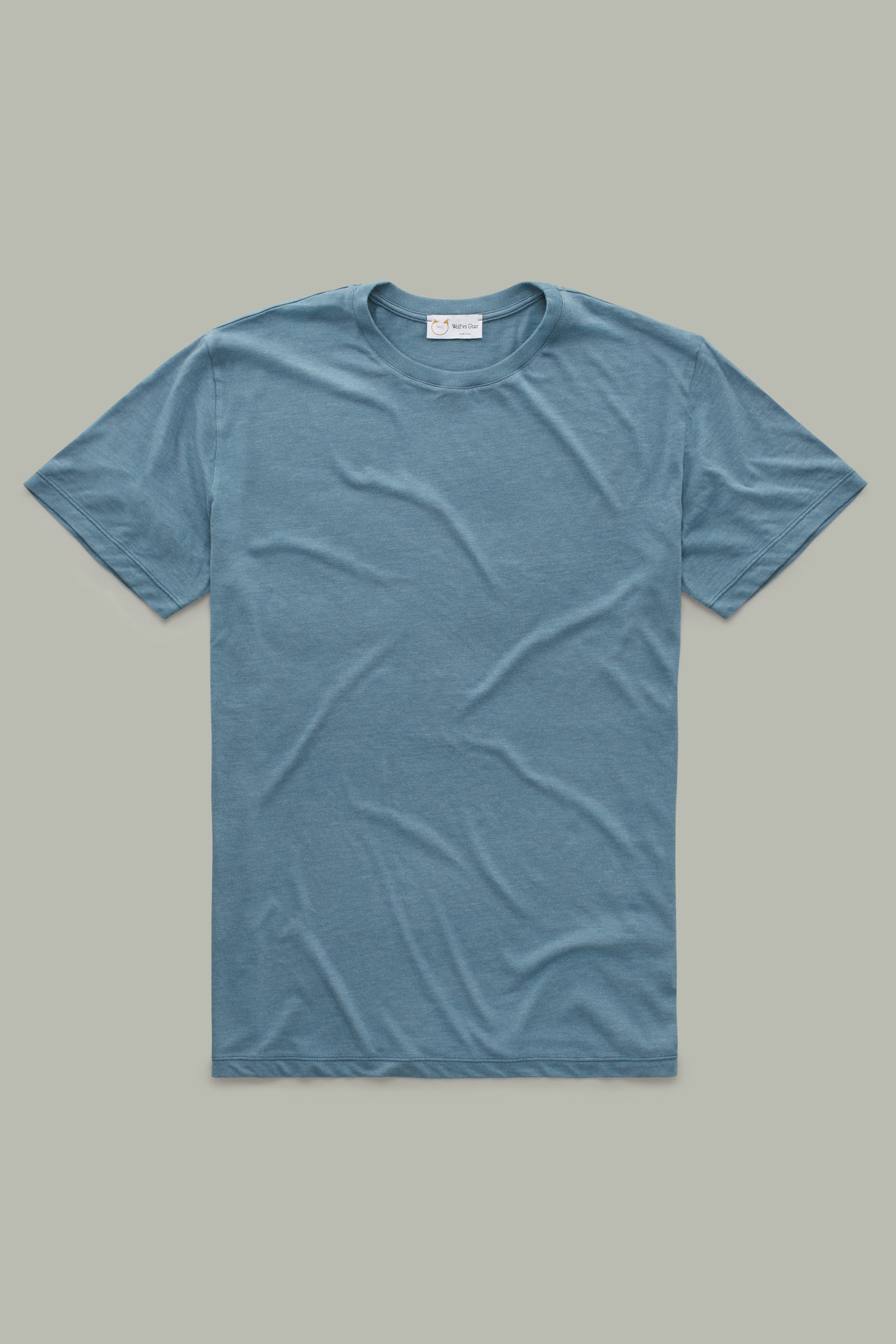 Bamboo Sorona Crew Neck Nero Aegean Blue