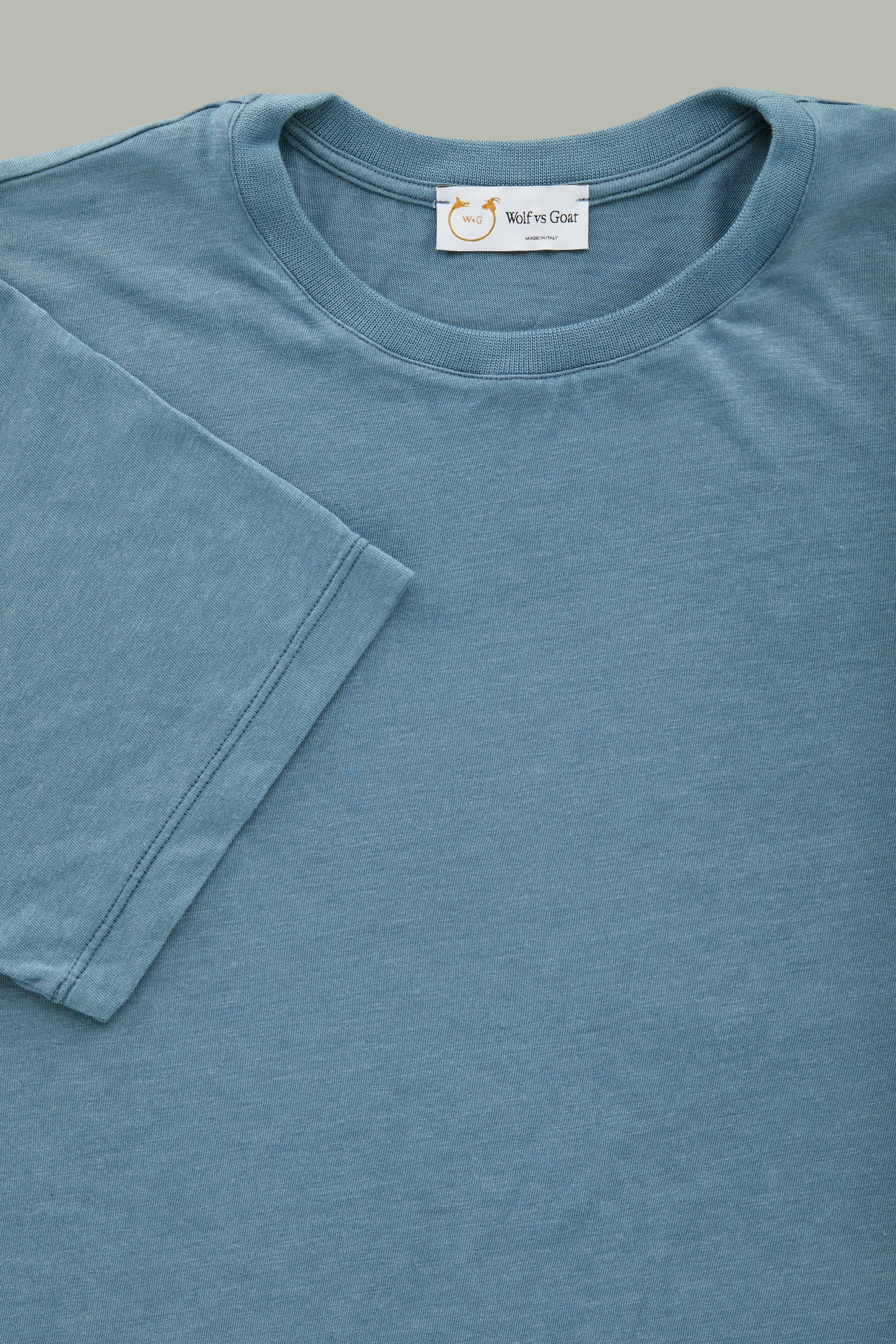 Bamboo Sorona Crew Neck Nero Aegean Blue