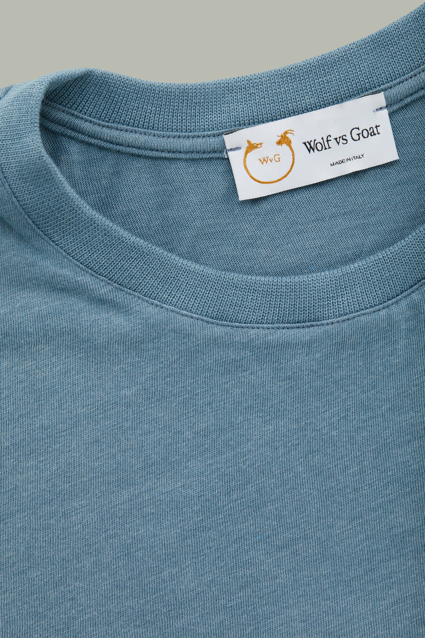 Bamboo Sorona Crew Neck Nero Aegean Blue