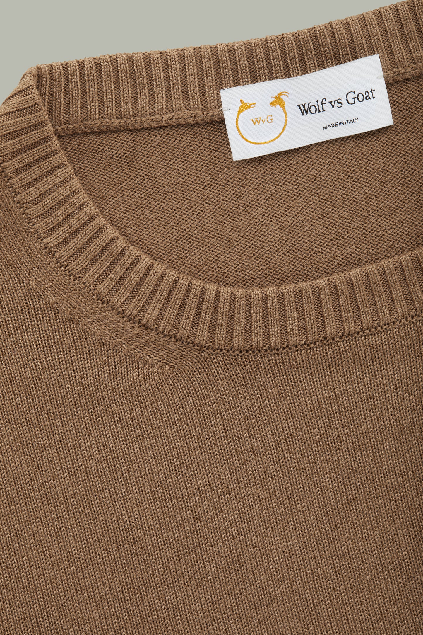 Long Sleeve Crew Neck Bamboo Cashmere Sweater Camel