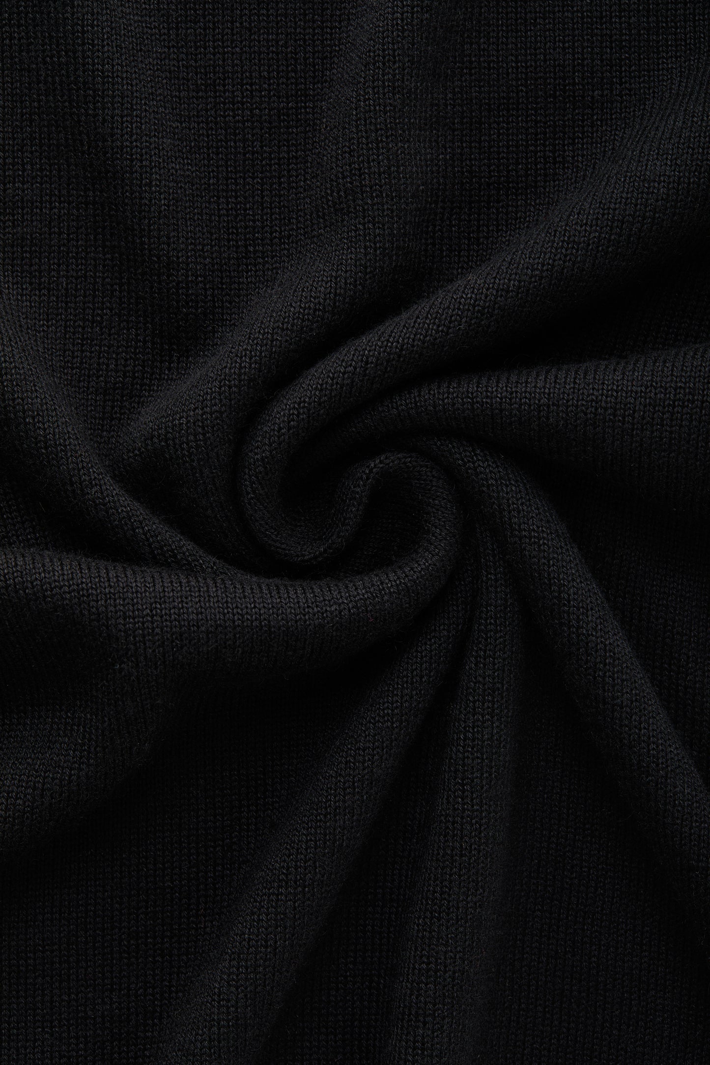 Long Sleeve Crew Neck Bamboo Cashmere Sweater Black