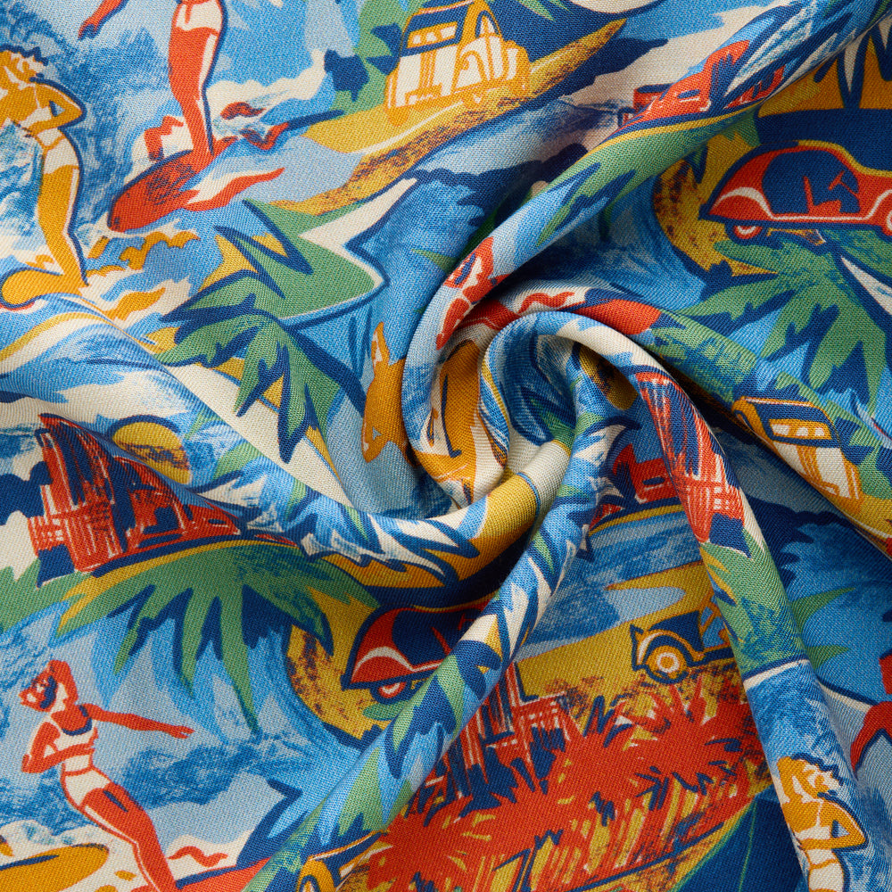 
                  
                    Viscose Bowling Shirt Hawaiian Print
                  
                