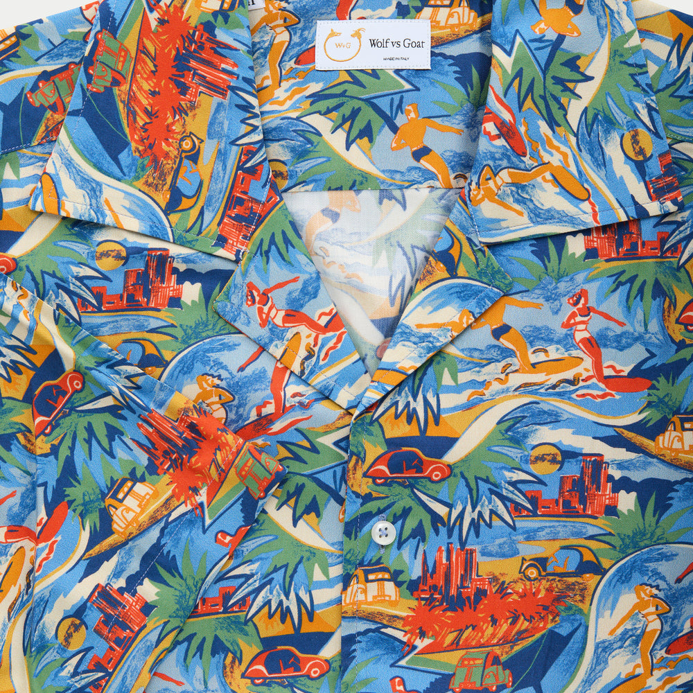 
                  
                    Viscose Bowling Shirt Hawaiian Print
                  
                