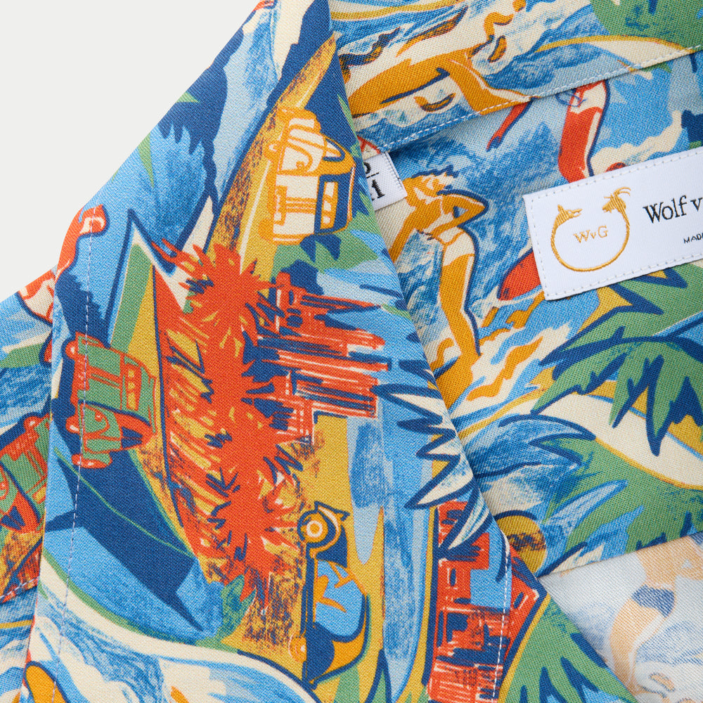 
                  
                    Viscose Bowling Shirt Hawaiian Print
                  
                