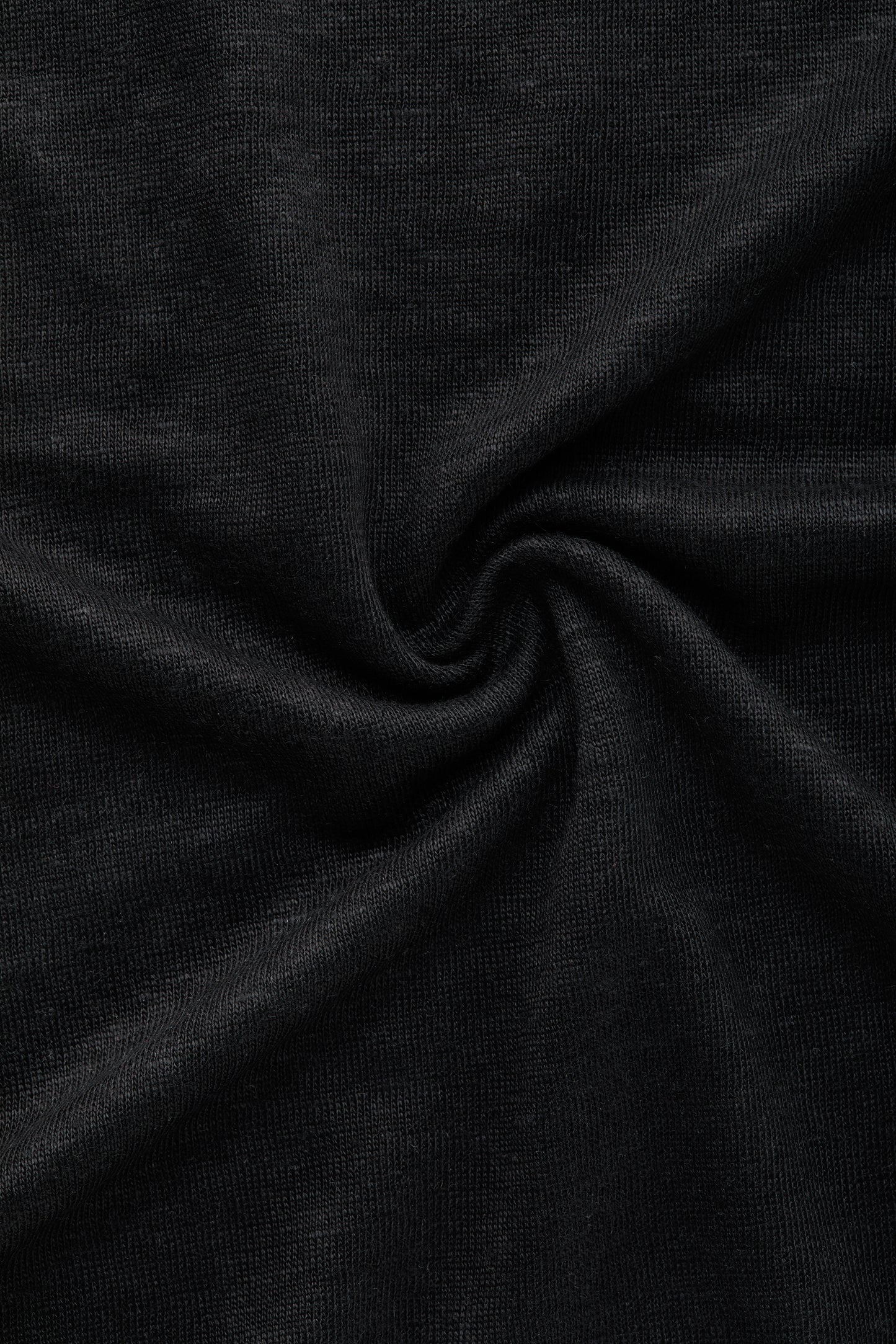 Short Sleeve Linen Crew Neck Tee-Shirt Black