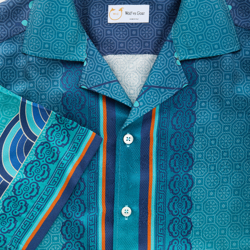 
                  
                    Silk Bowling Shirt Dragon Print
                  
                
