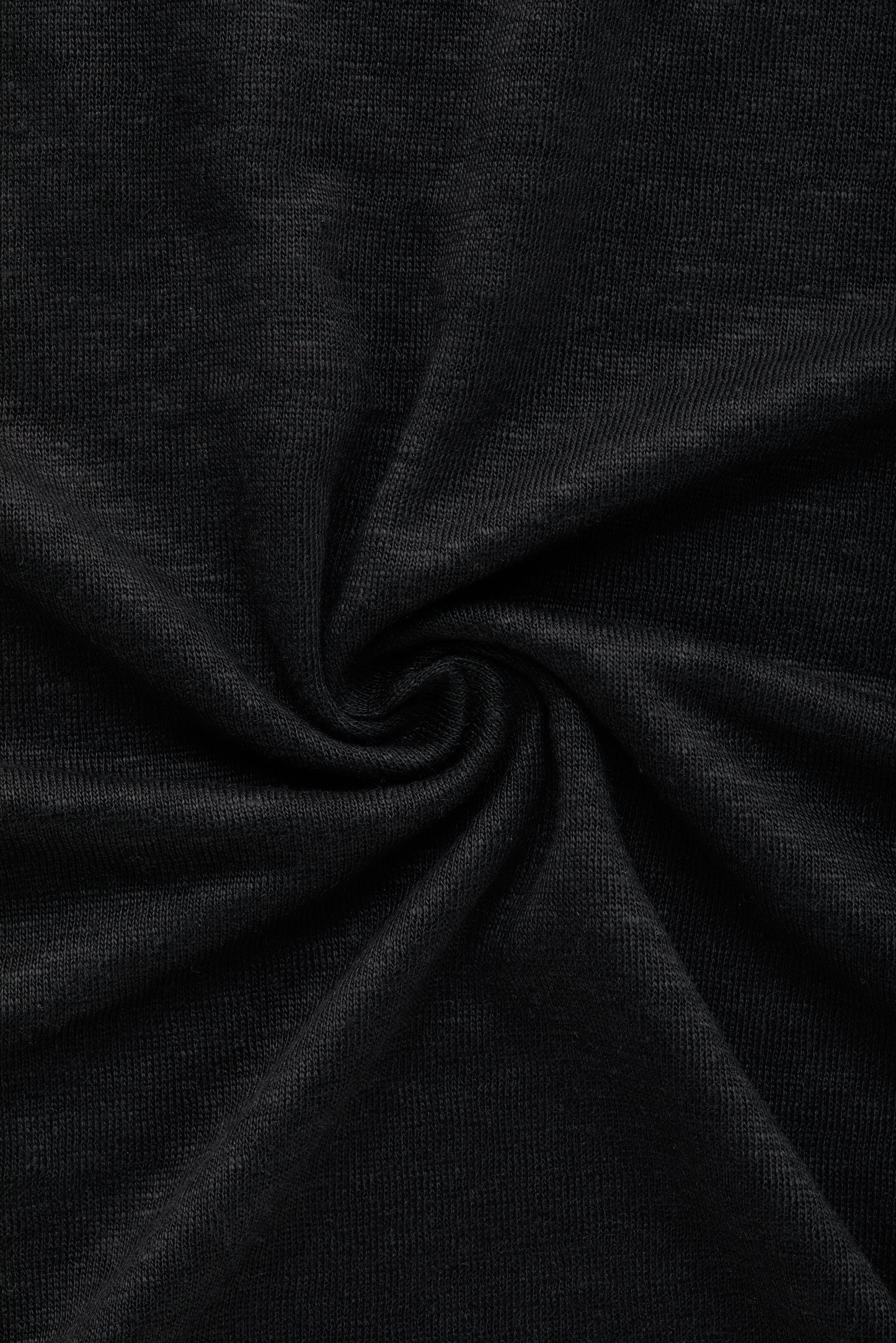 Short Sleeve Linen Polo Black