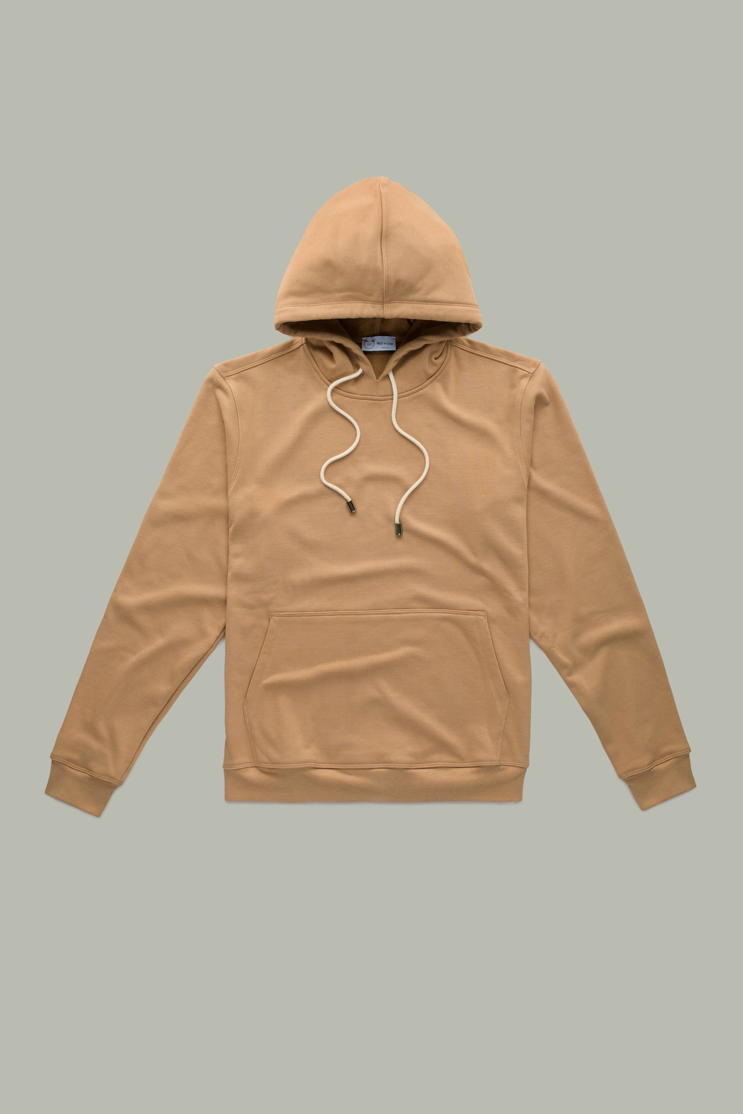 Cotton Cashmere Long Sleeve Hoodie Caramel