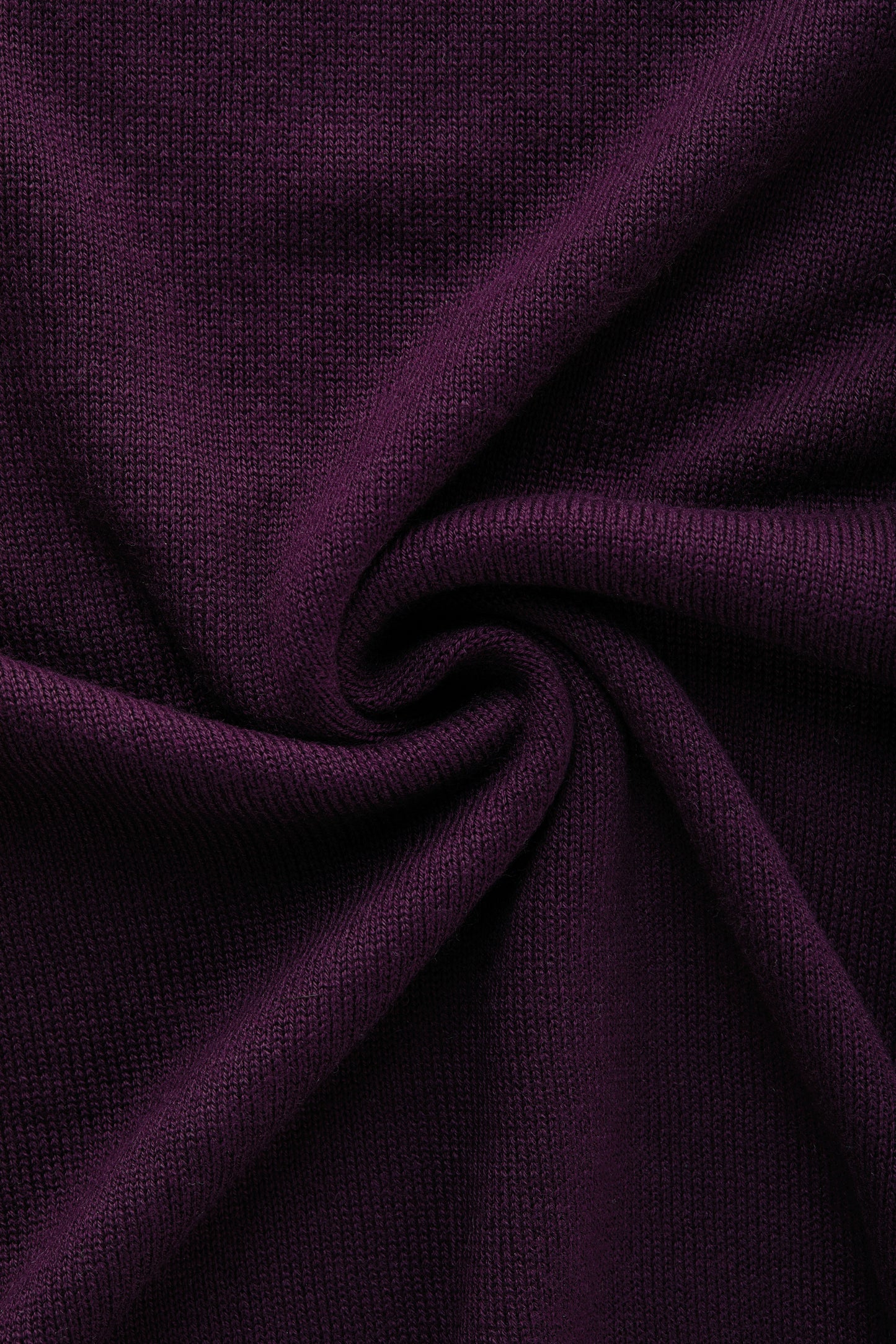 Long Sleeve Bamboo Cotton Cashmere Blend Knitted Polo Purple
