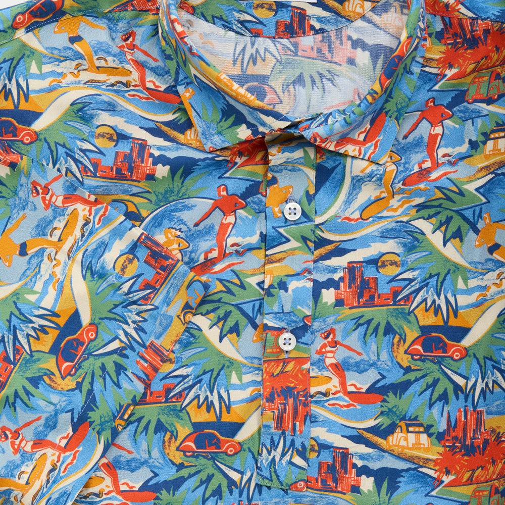 
                  
                    Viscose Pop Over Shirt Hawaiian Print
                  
                