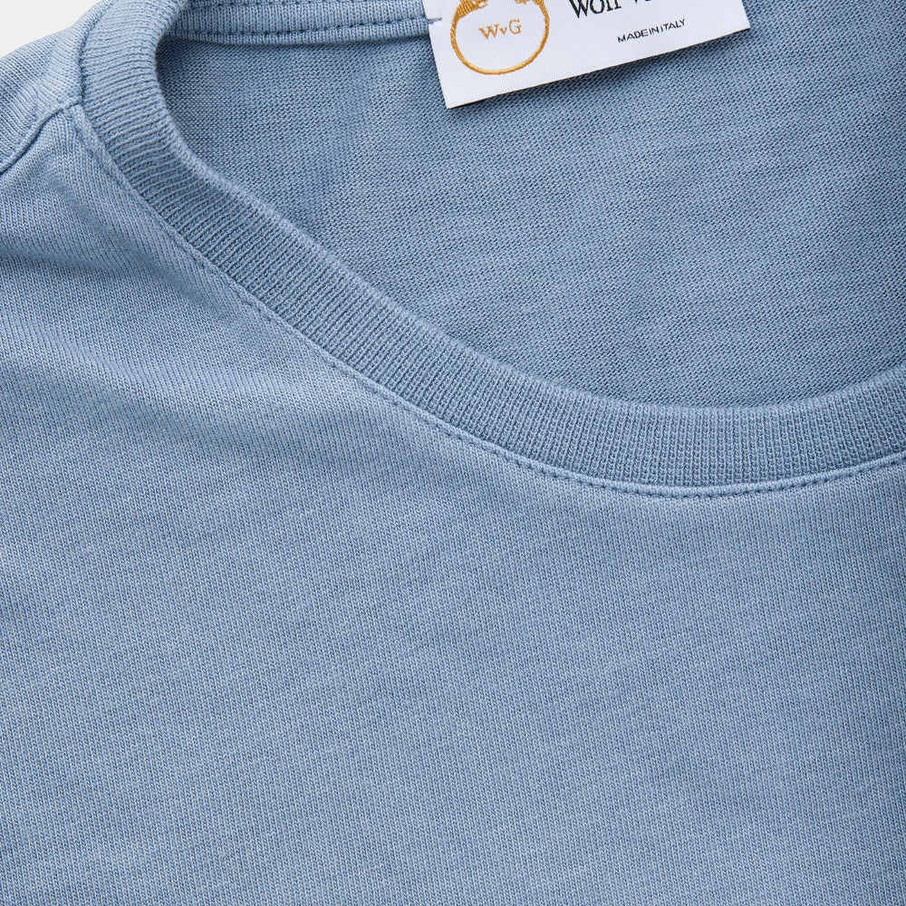 
                  
                    Heavyweight Short Sleeve Bamboo Sorona Jersey Crewneck Light Blue
                  
                